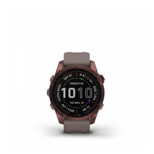 Garmin Fenix 7S Sapphire Solar Watch - Dark Bronze Titanium with Shale Gray Band
