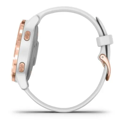 Garmin Vivoactive 4S Smart Watch - Rose Gold with White Band