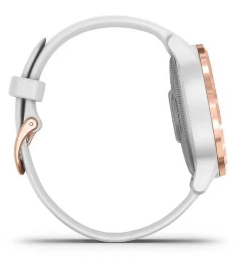 Garmin Vivoactive 4S Smart Watch - Rose Gold with White Band