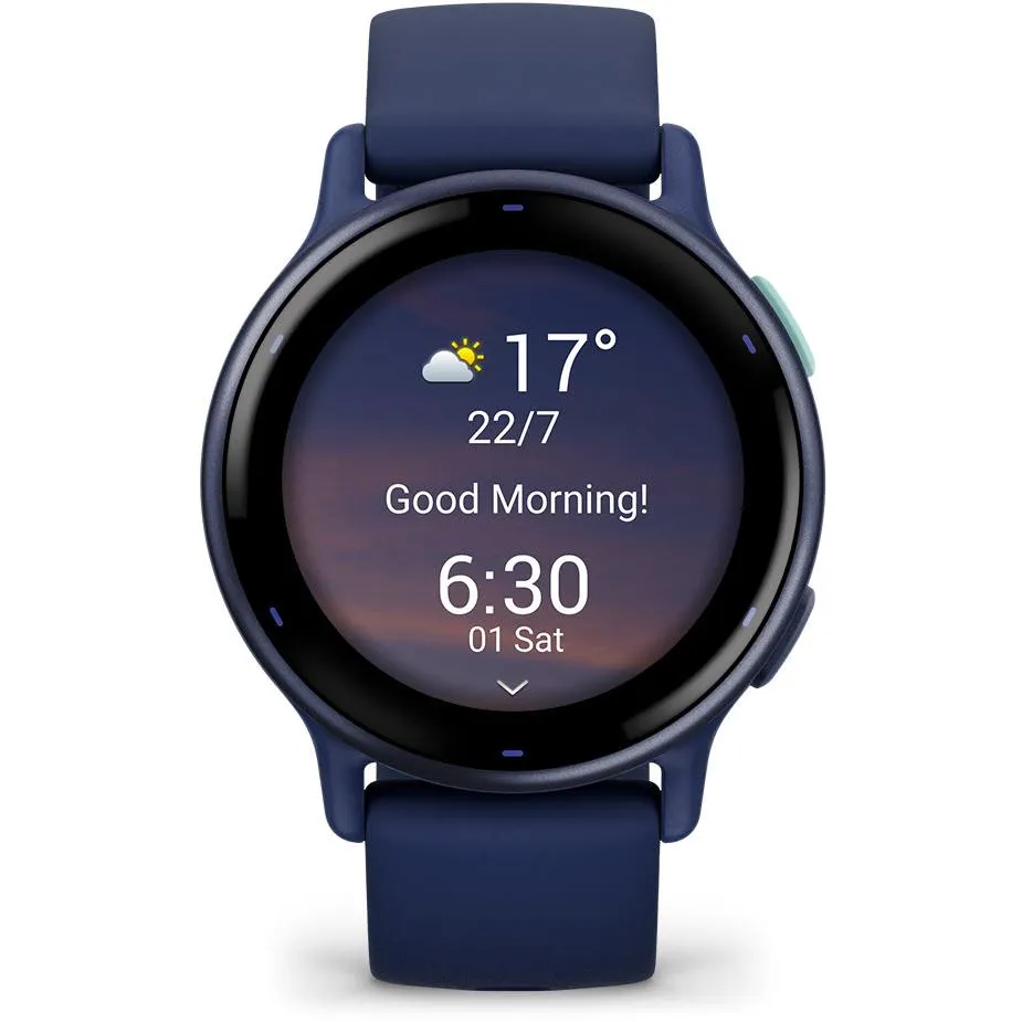 Garmin VivoActive 5 Smart Watch - Metallic Navy Bezel with Navy Case (AU Version) (Open Never Used)