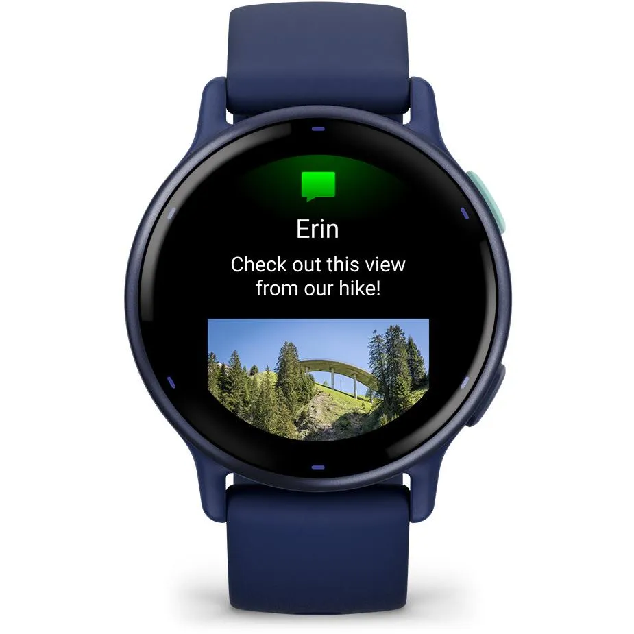 Garmin VivoActive 5 Smart Watch - Metallic Navy Bezel with Navy Case (AU Version) (Open Never Used)