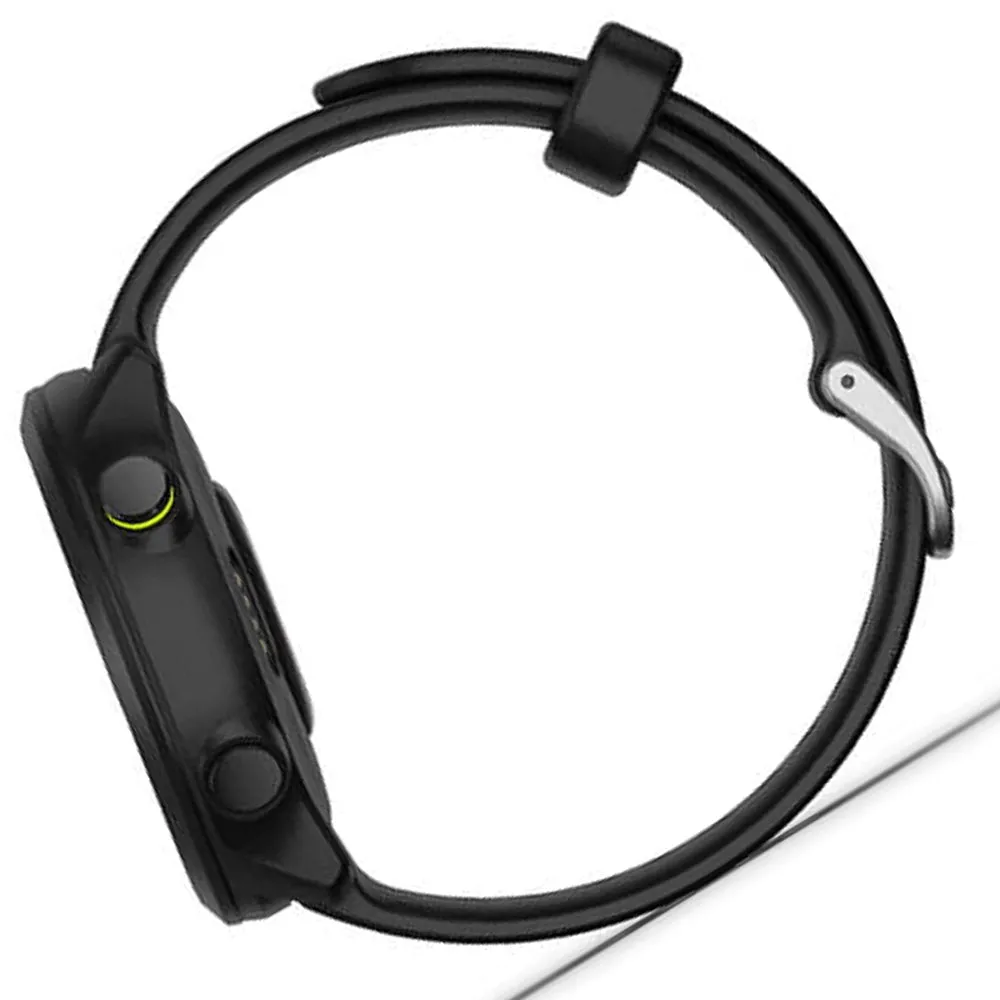 Garmin Womens Forerunner 55 GPS Running with Daily Suggested Workouts Black Bezel Silicone Band Smart Watch - 010-02562-00