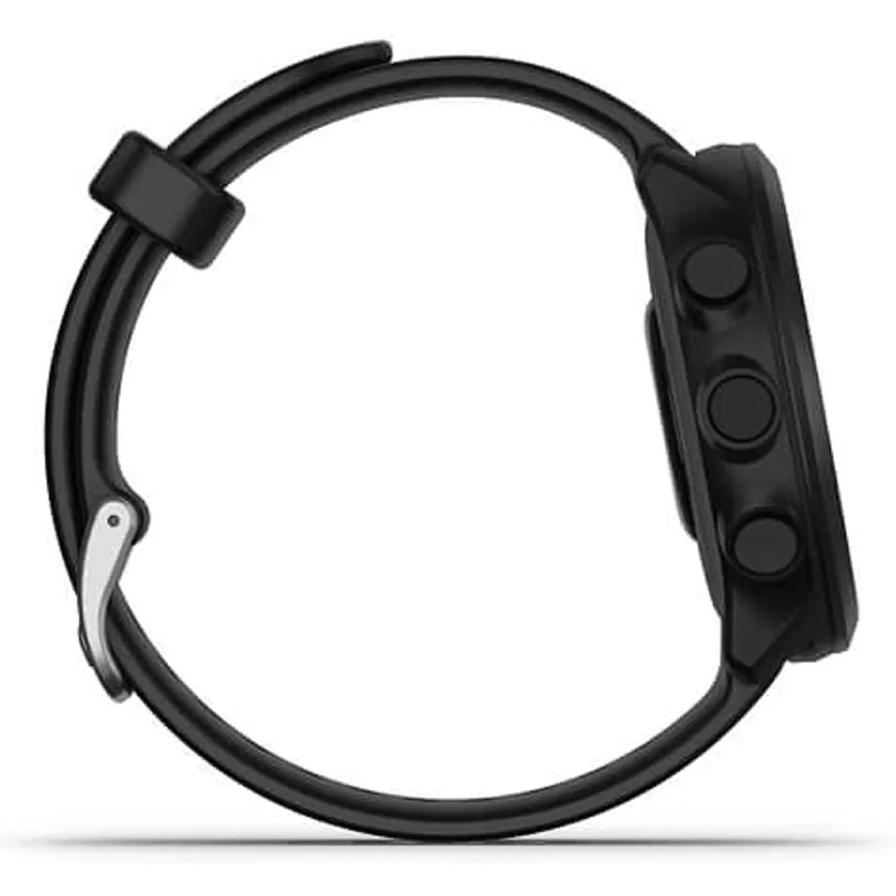 Garmin Womens Forerunner 55 GPS Running with Daily Suggested Workouts Black Bezel Silicone Band Smart Watch - 010-02562-00