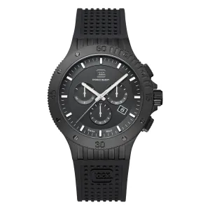Glock Unisex Black Dial Silicone Rubber Band Chronograph Swiss Quartz Watch - GW-42-2-24