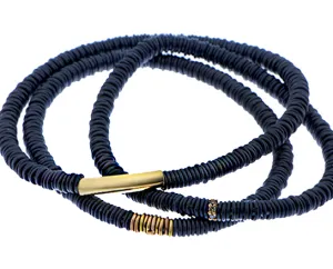 Gold & gunmetal stretch bracelet