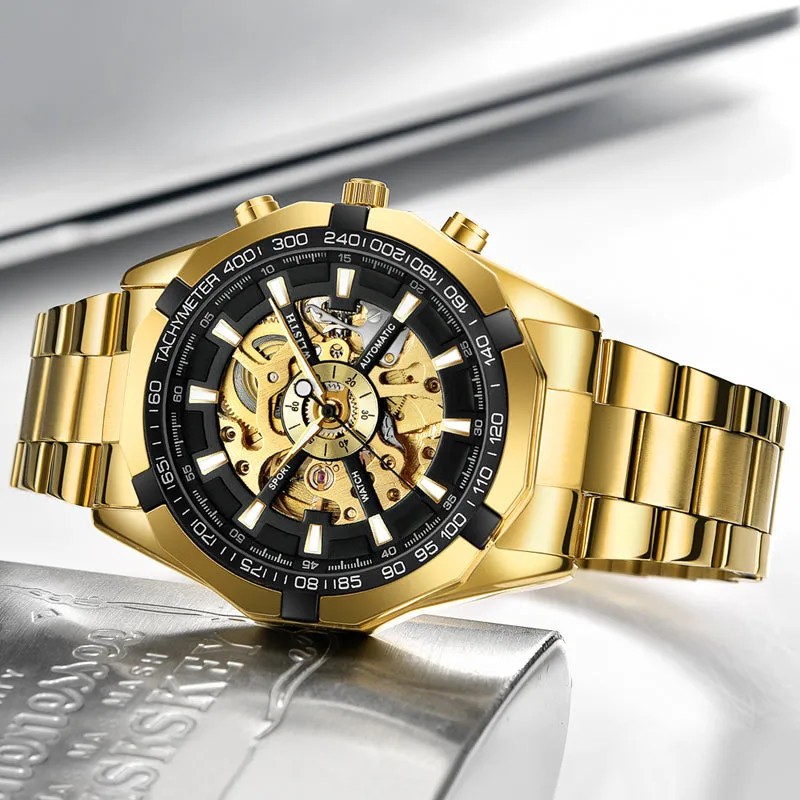 Gold hollowed out waterproof watch W1110810