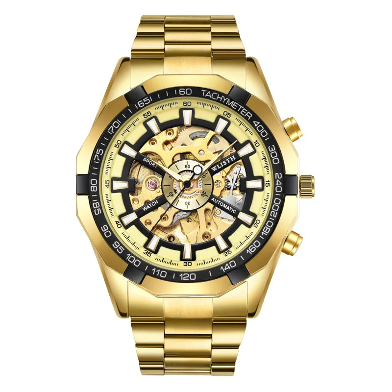 Gold hollowed out waterproof watch W1110810