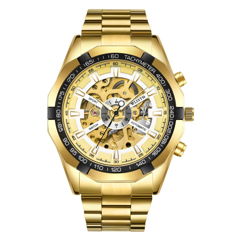 Gold hollowed out waterproof watch W1110810