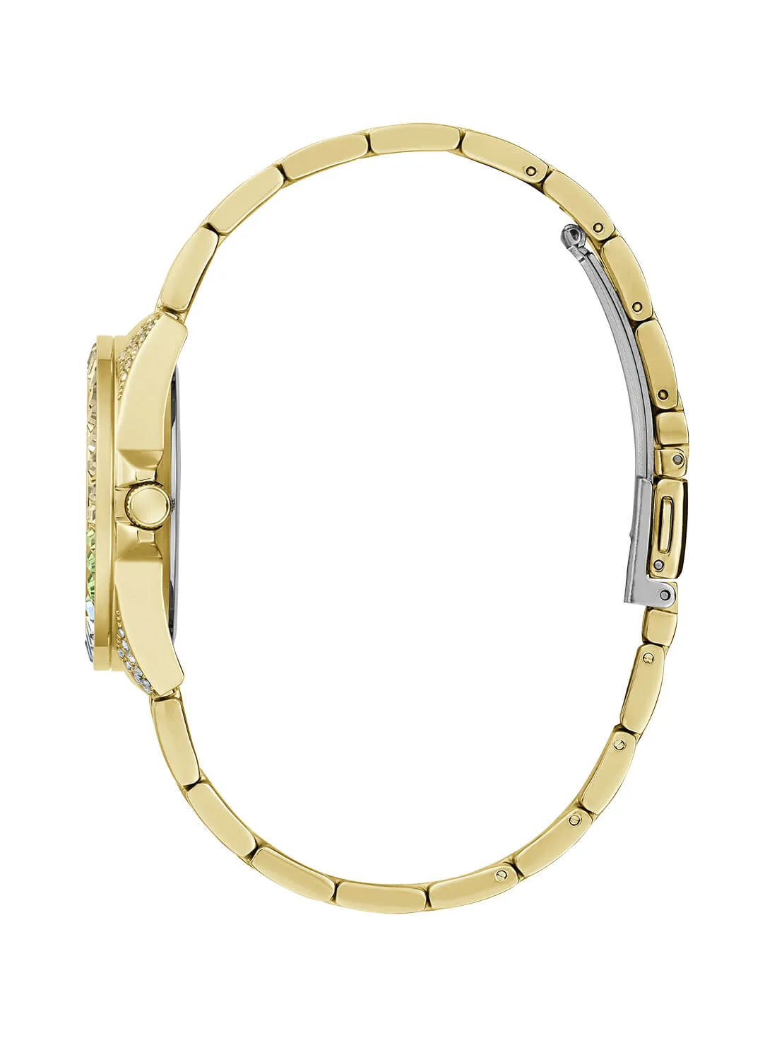 Gold Opaline Multi Crystal Link Watch