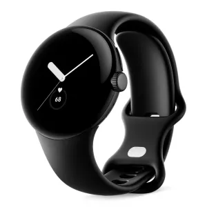 Google Pixel Watch LTE Matte Black Stainless Steel Case with Obsidian Active Band