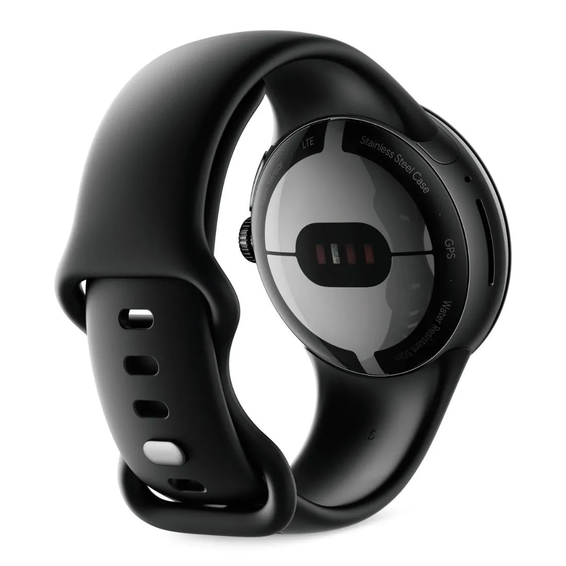 Google Pixel Watch LTE Matte Black Stainless Steel Case with Obsidian Active Band