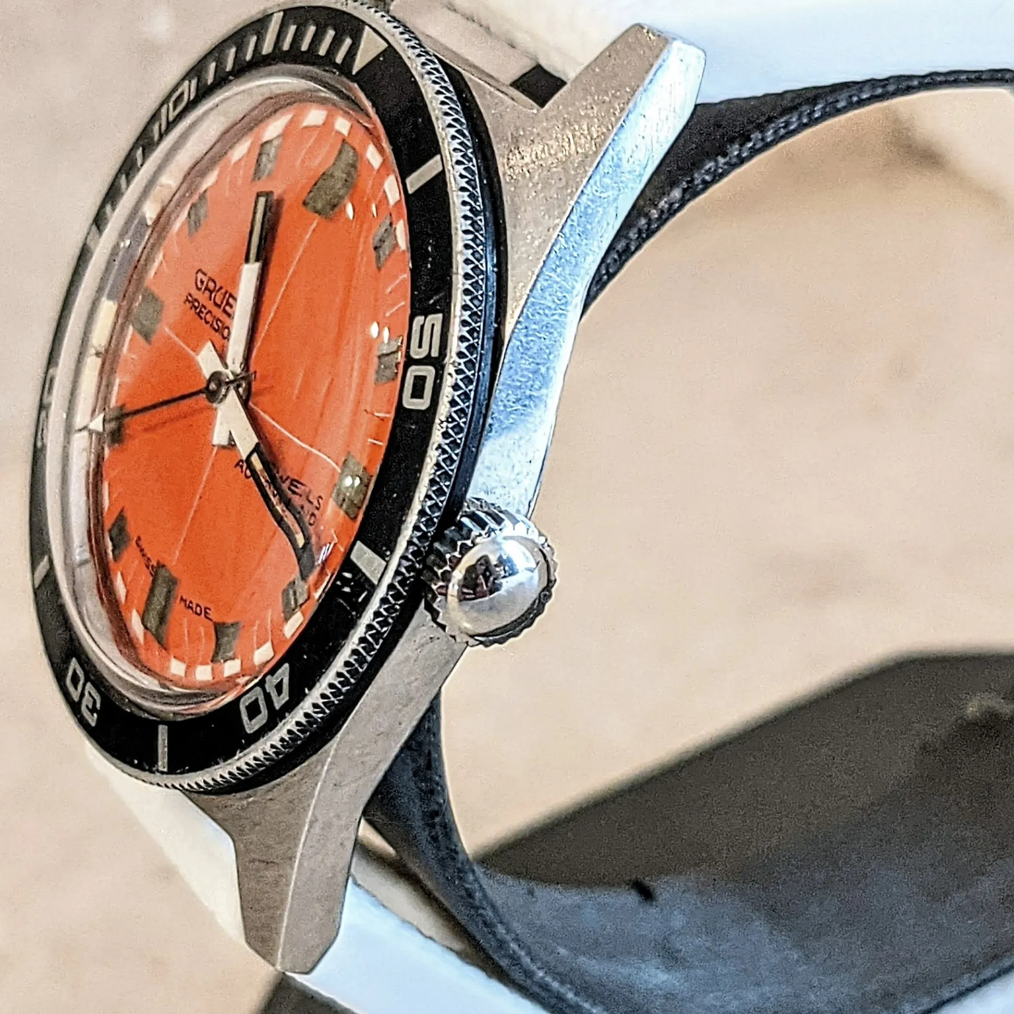 GRUEN Precision Autowind Watch -Skin Diver Wristwatch- 17 Jewels