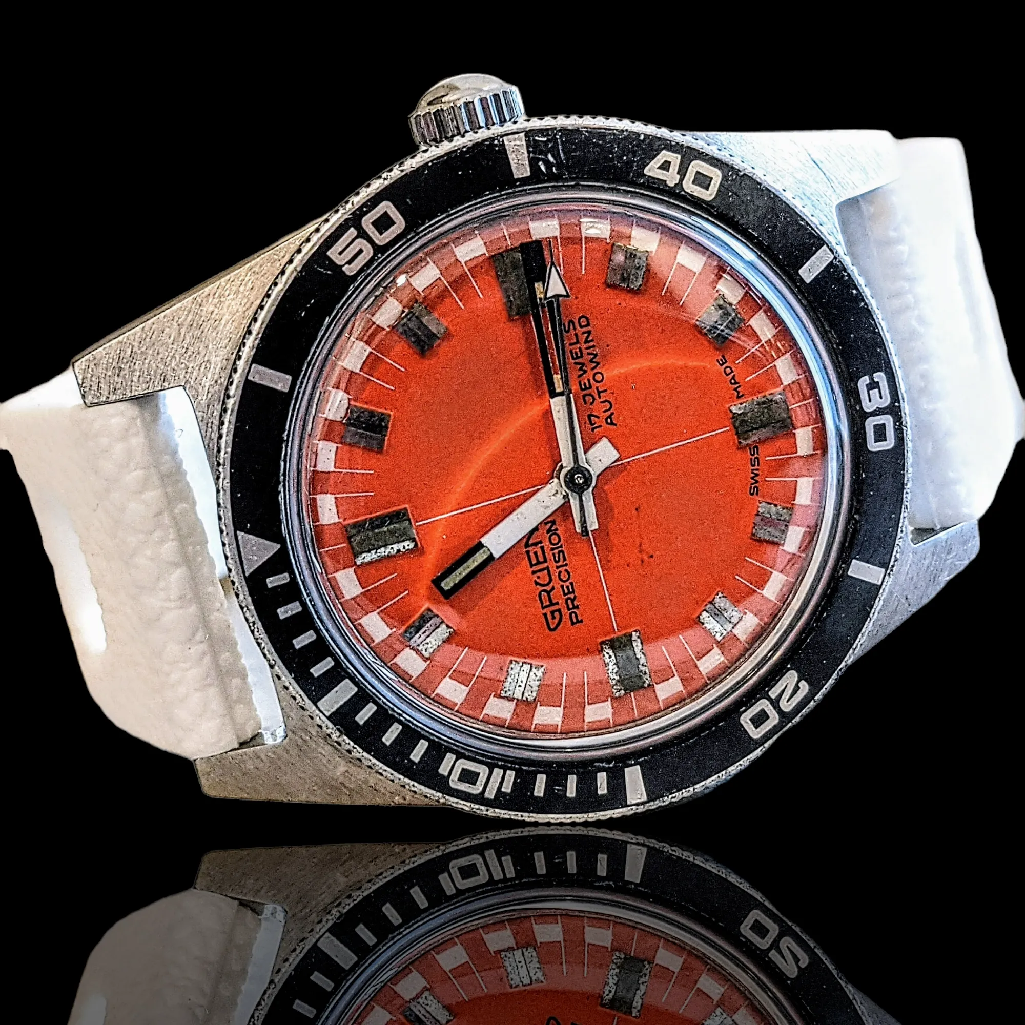 GRUEN Precision Autowind Watch -Skin Diver Wristwatch- 17 Jewels