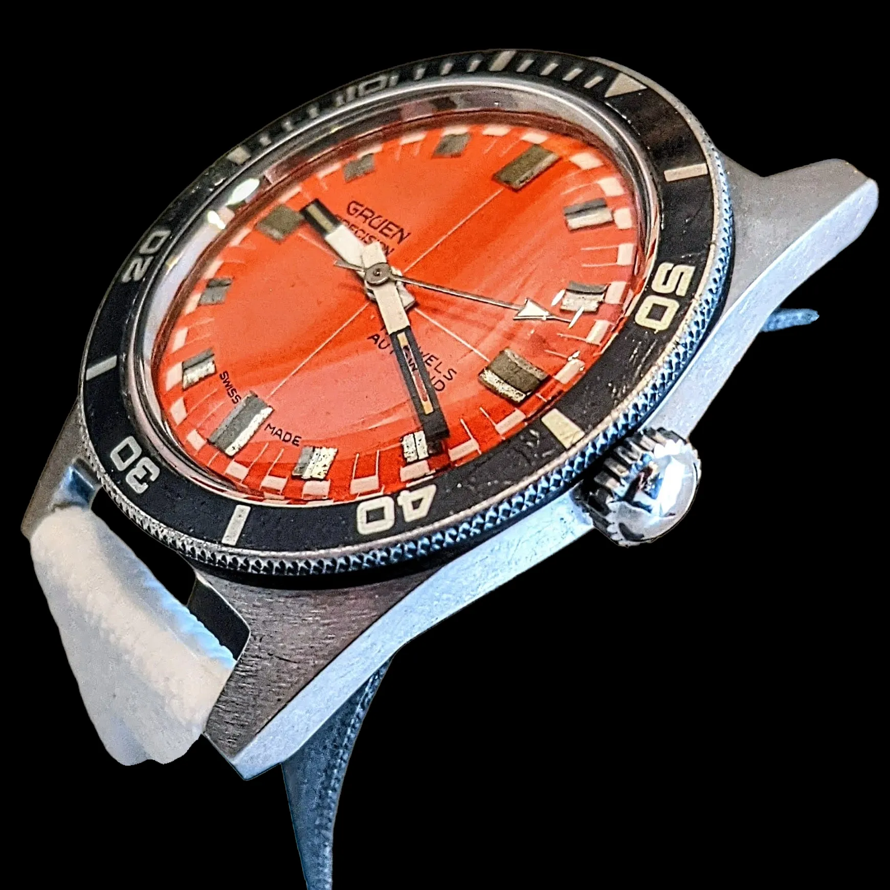 GRUEN Precision Autowind Watch -Skin Diver Wristwatch- 17 Jewels