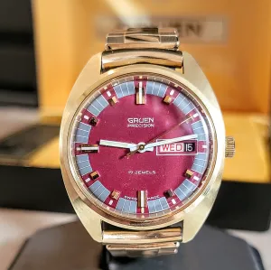 GRUEN Precision Watch 17 Jewels Cal. 512 CD Swiss - In Box!