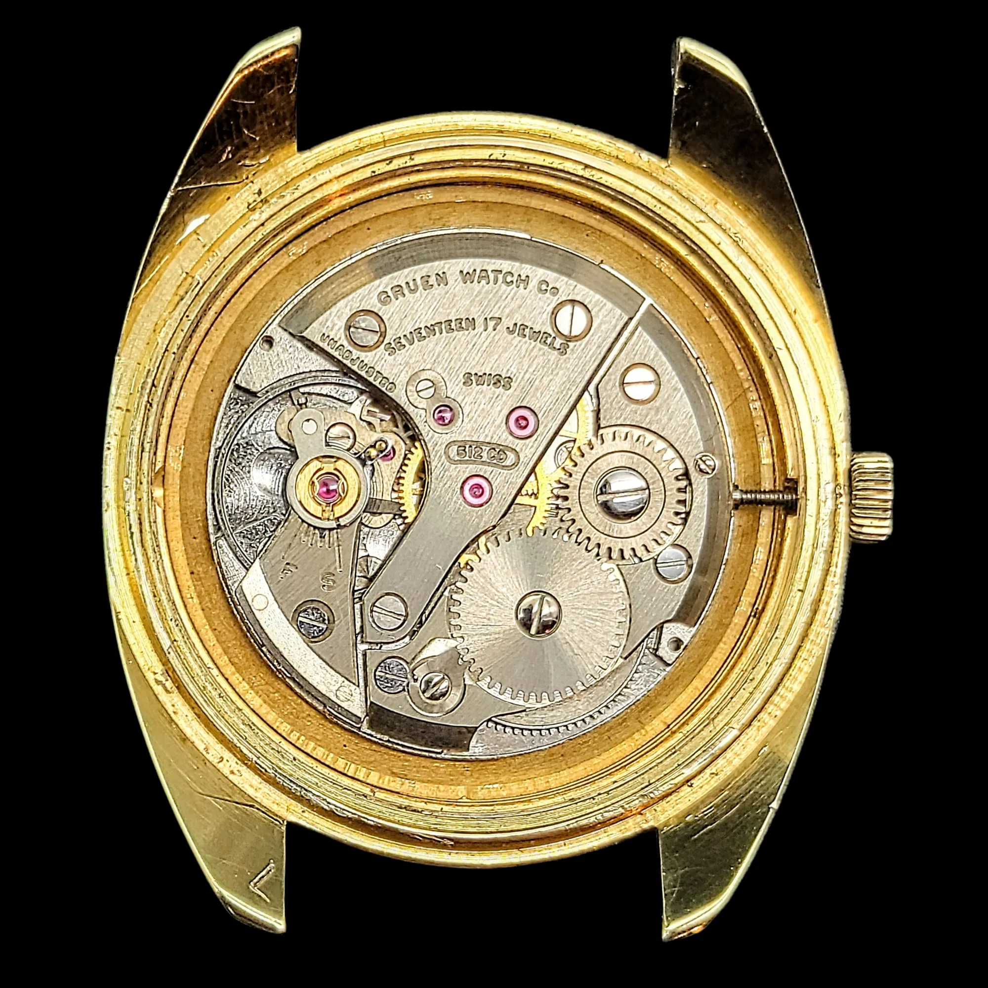 GRUEN Precision Watch 17 Jewels Cal. 512 CD Swiss - In Box!