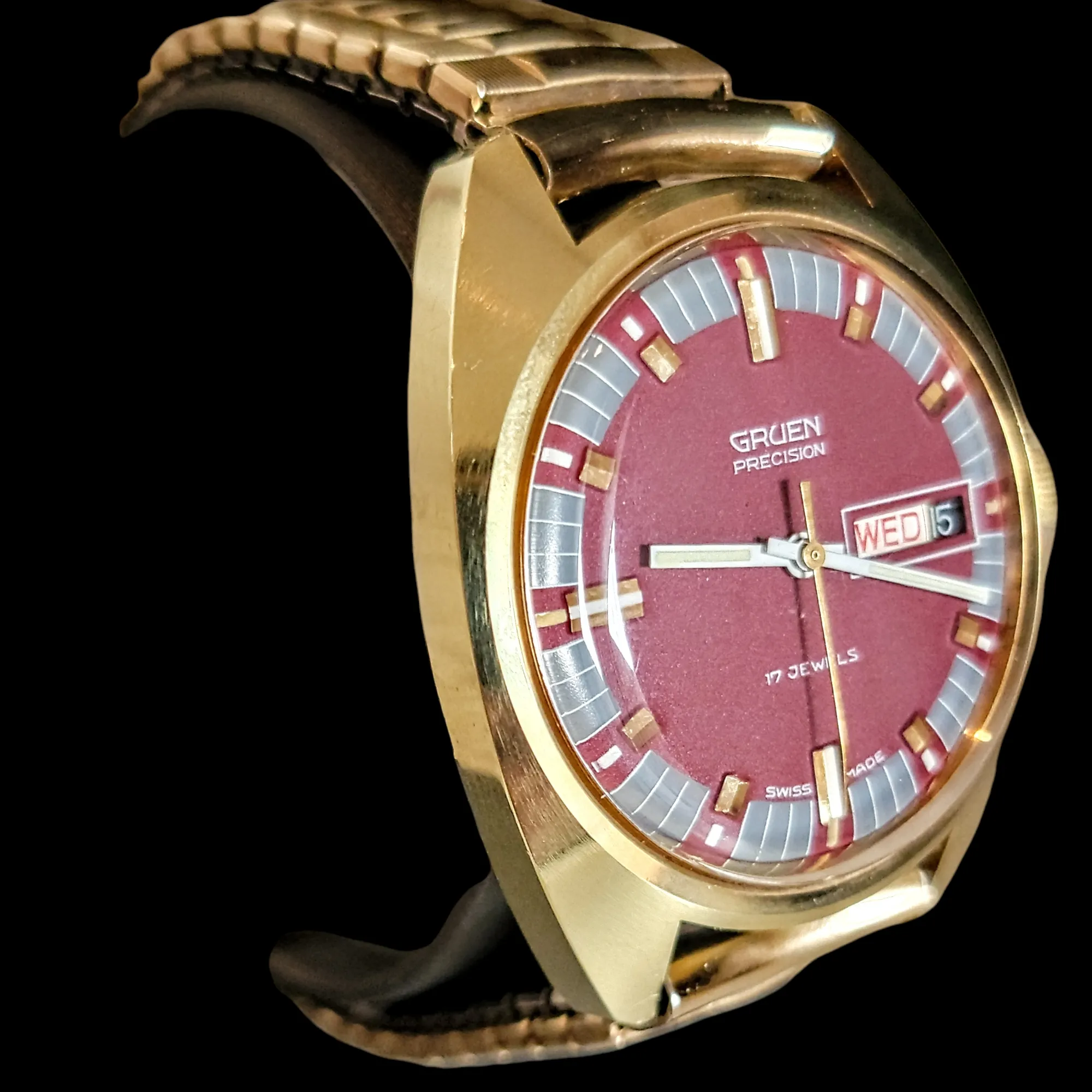 GRUEN Precision Watch 17 Jewels Cal. 512 CD Swiss - In Box!