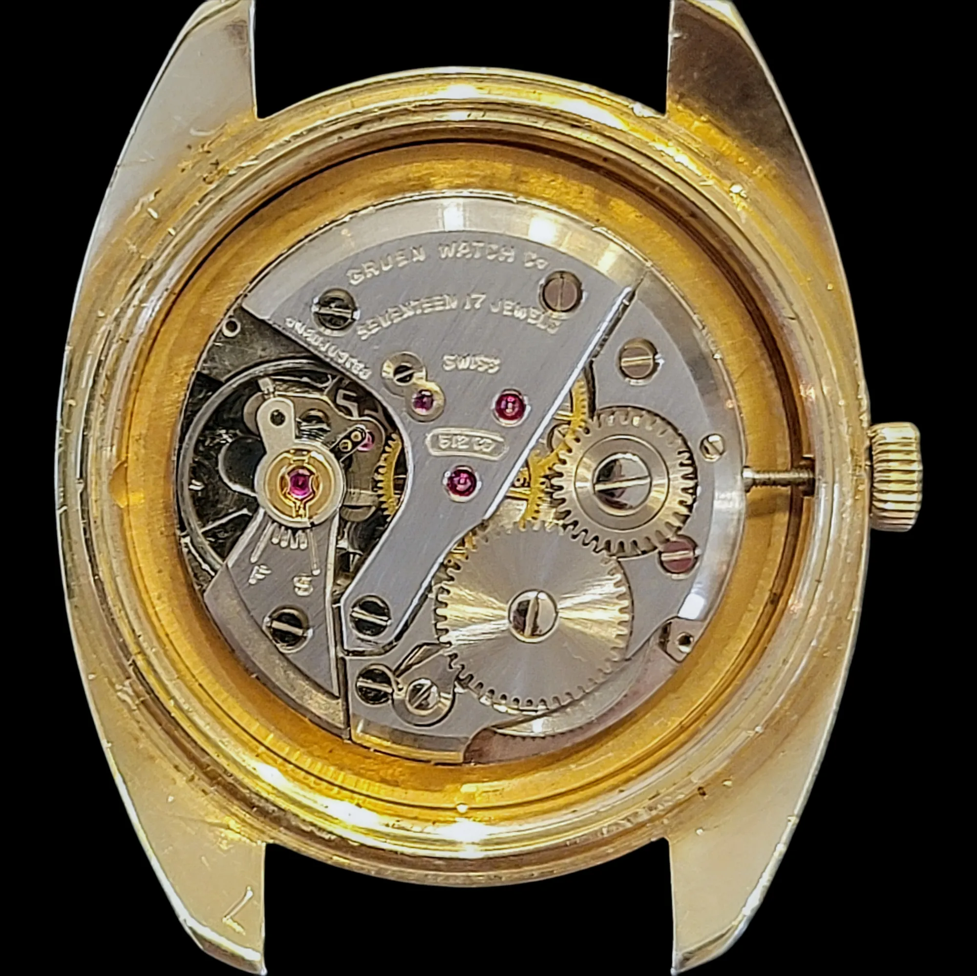 GRUEN Precision Watch 17 Jewels Cal. 512 CD Swiss - In Box!