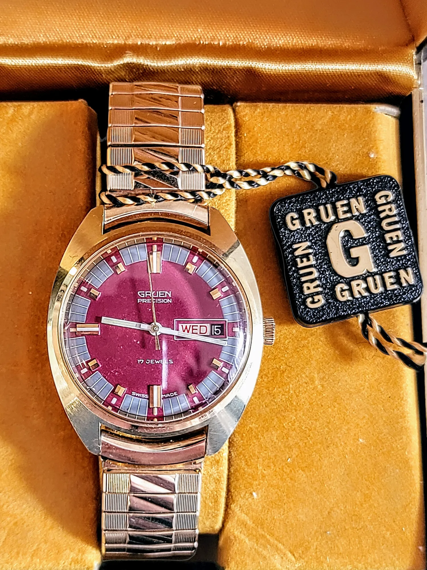 GRUEN Precision Watch 17 Jewels Cal. 512 CD Swiss - In Box!
