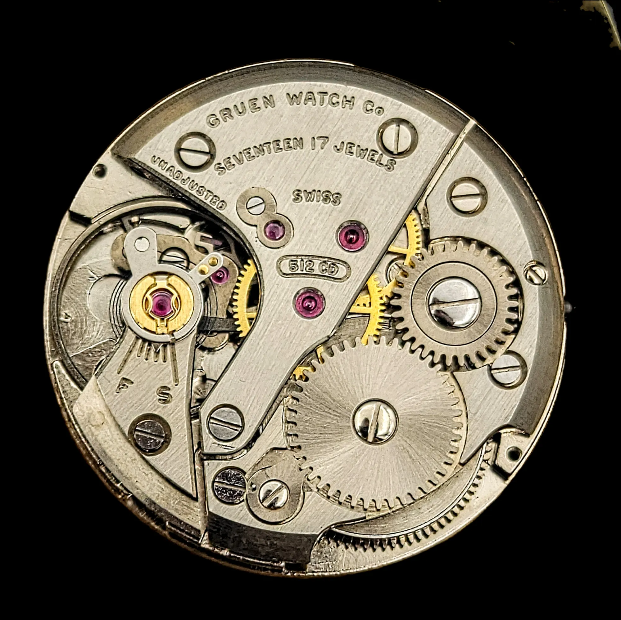 GRUEN Precision Watch 17 Jewels Cal. 512 CD Swiss - In Box!
