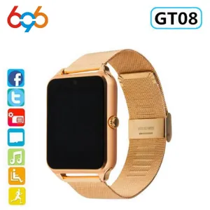 GT08 Plus Metal Strap Bluetooth Support Sim Android IOS Watch Multi-languages