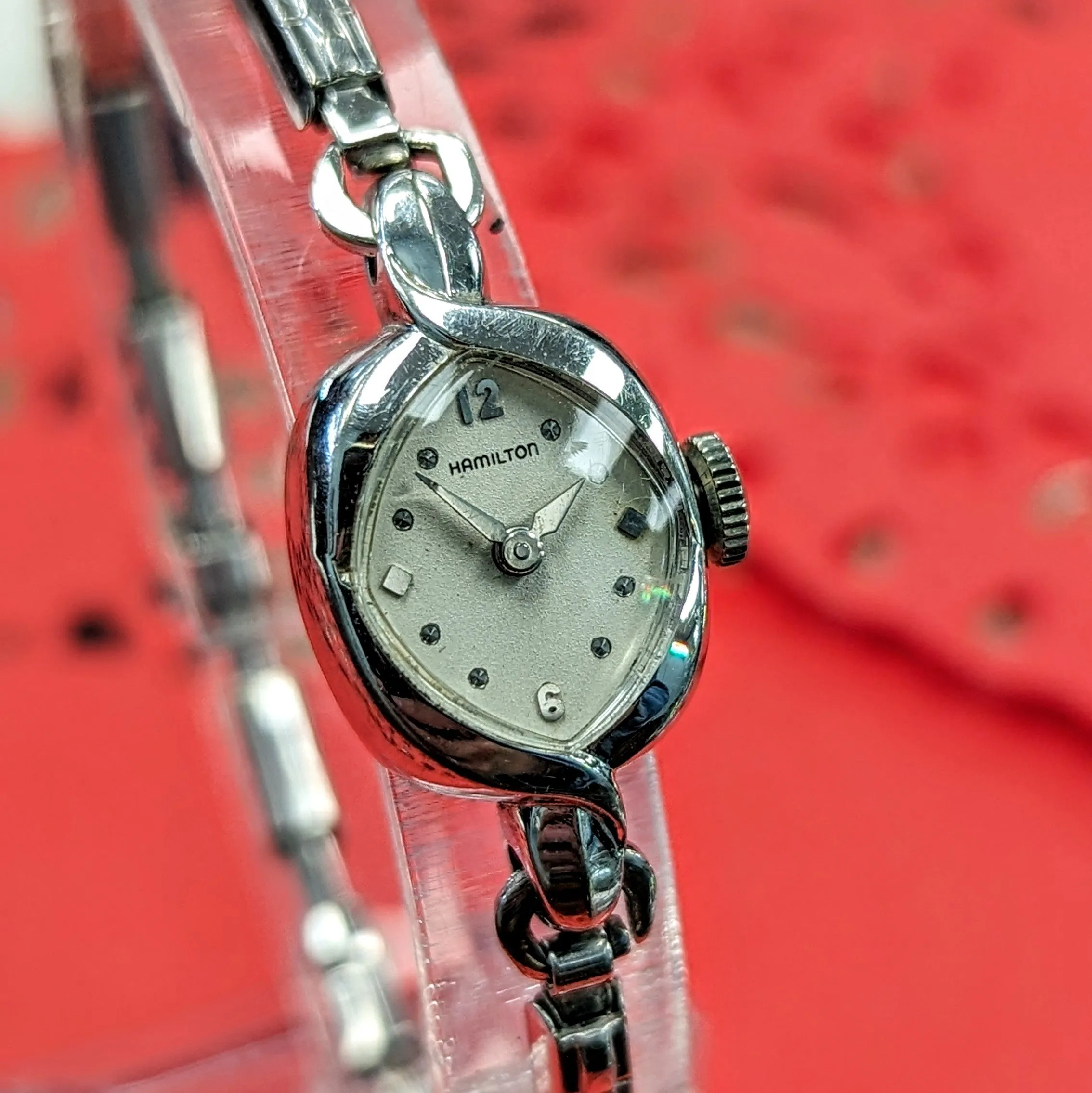 HAMILTON HEATHER Ladies Cocktail Watch 22 Jewels Grade 757 Vintage USA Wristwatch