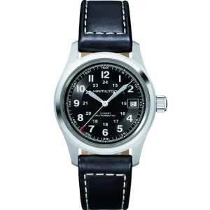Hamilton Khaki Field Automatic Leather Strap Watch, H70455733
