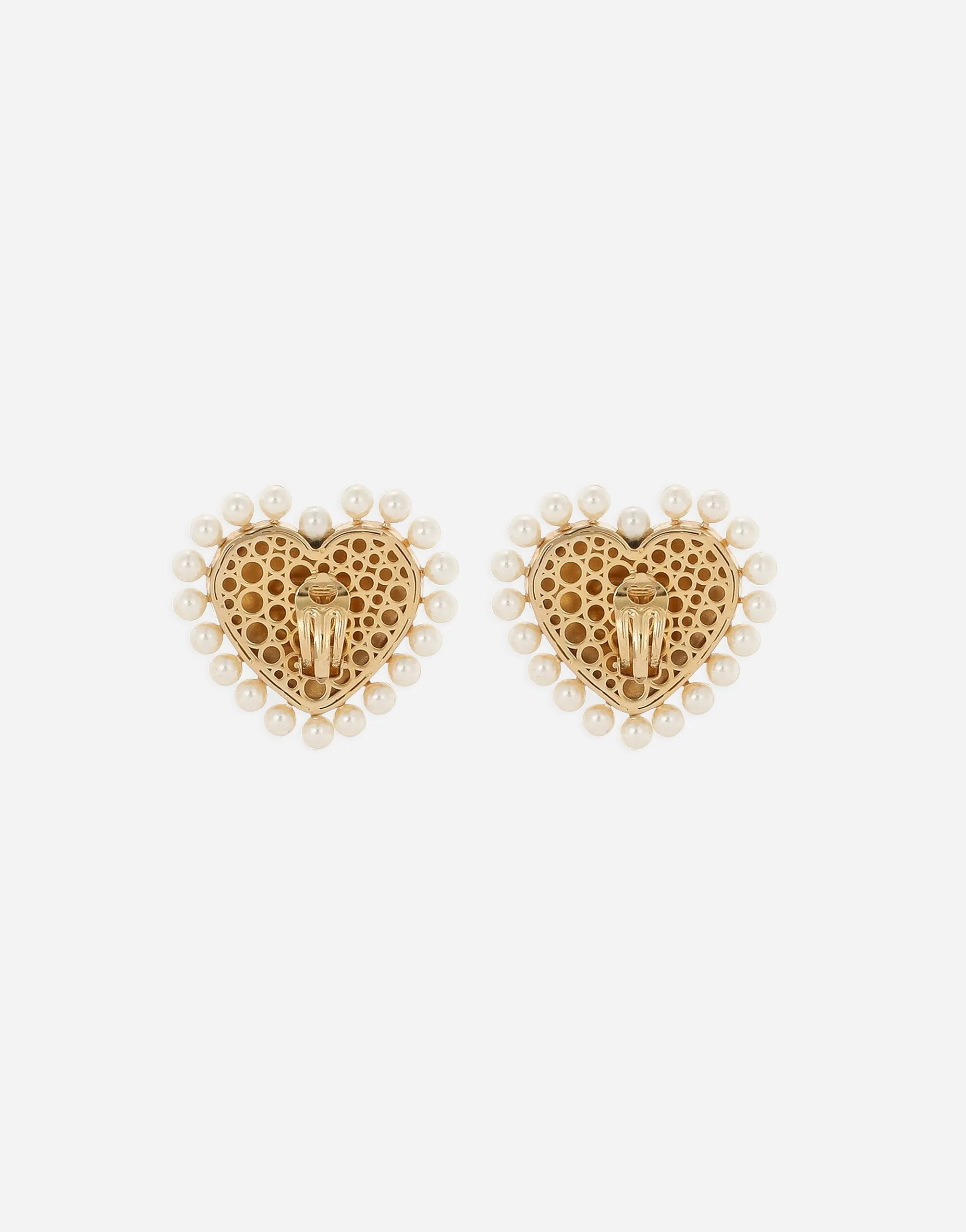 Heart Earrings With Beaded Detailing