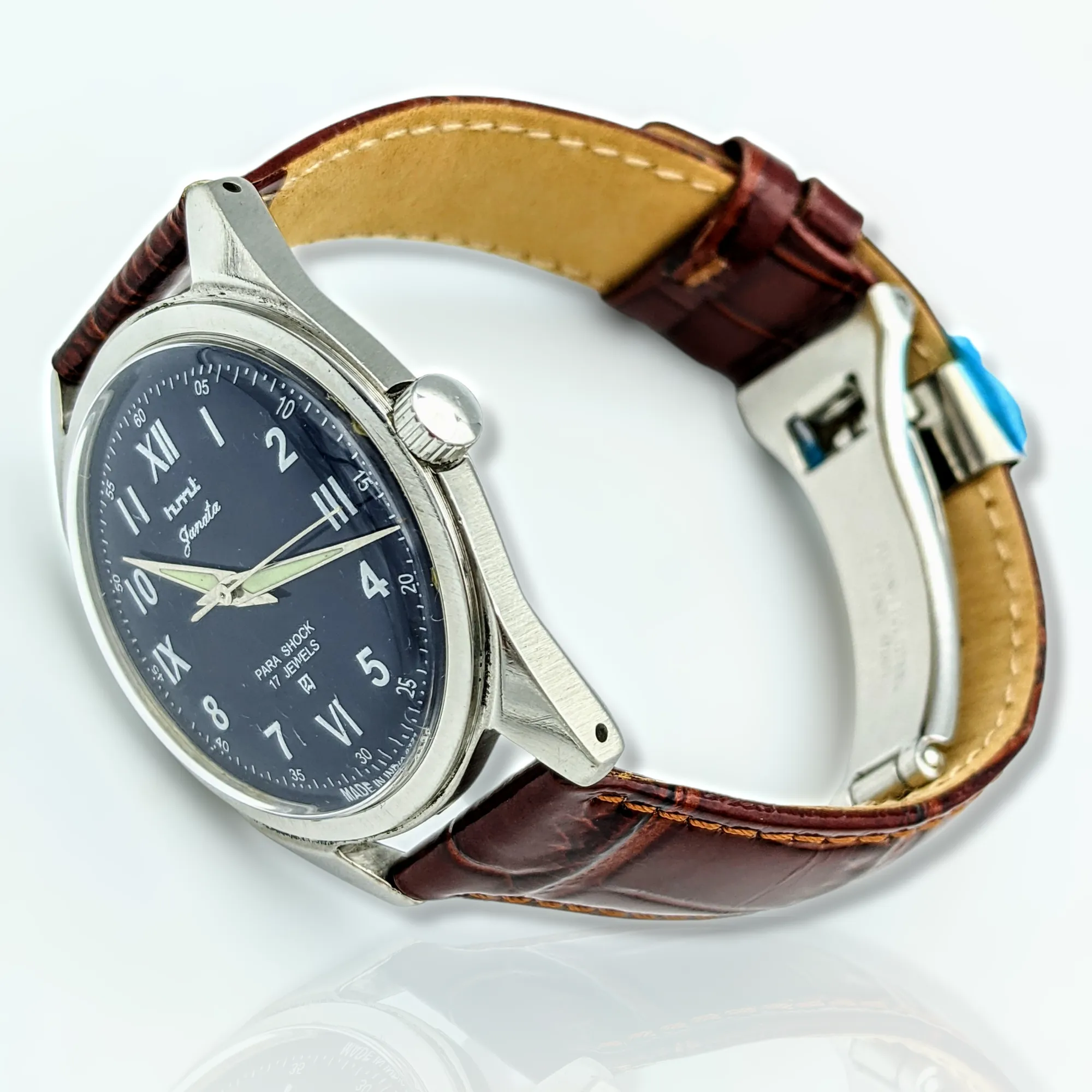 Janata Watch Roman & Arabic Numerals 17 Jewels Cal. 0231 Wristwatch