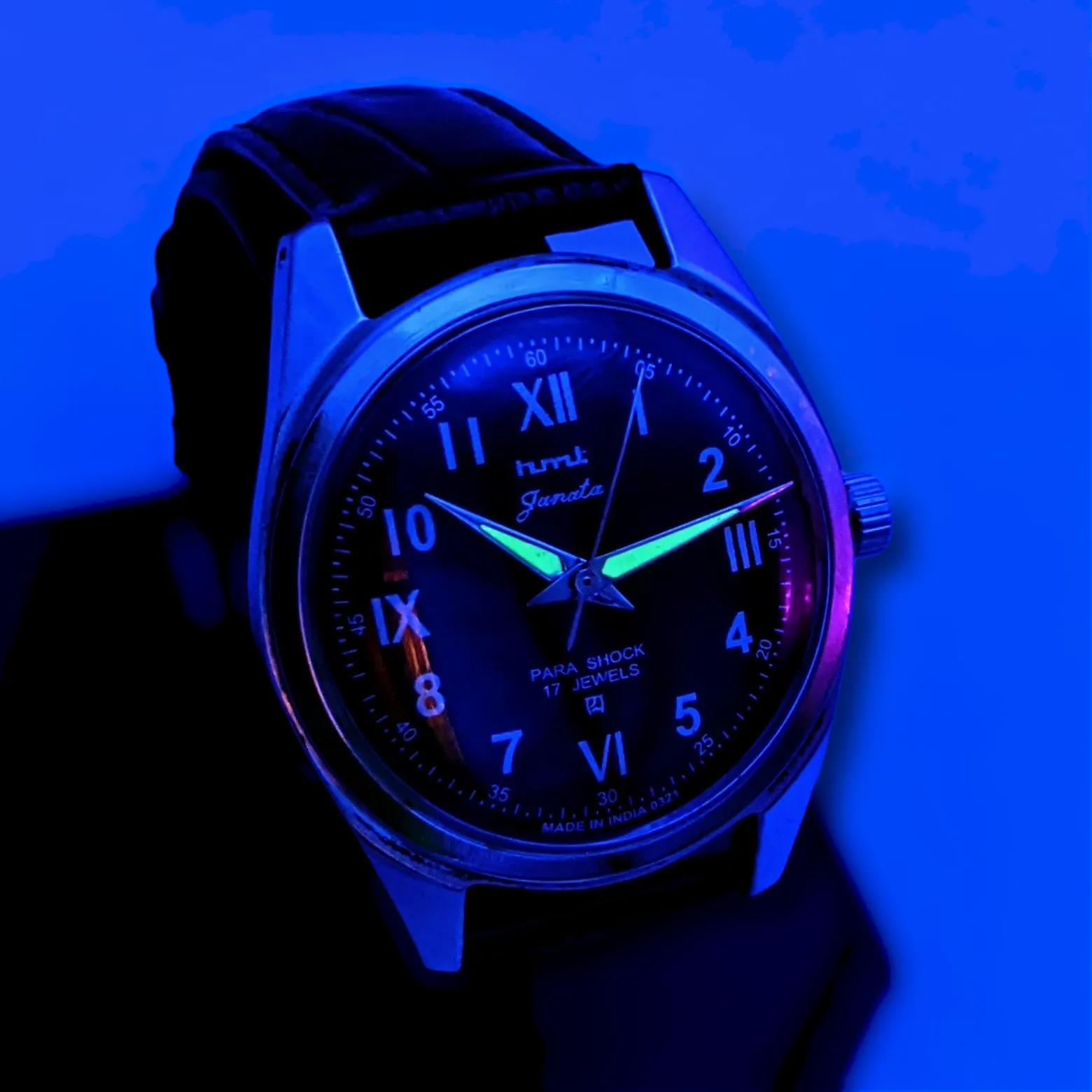 Janata Watch Roman & Arabic Numerals 17 Jewels Cal. 0231 Wristwatch