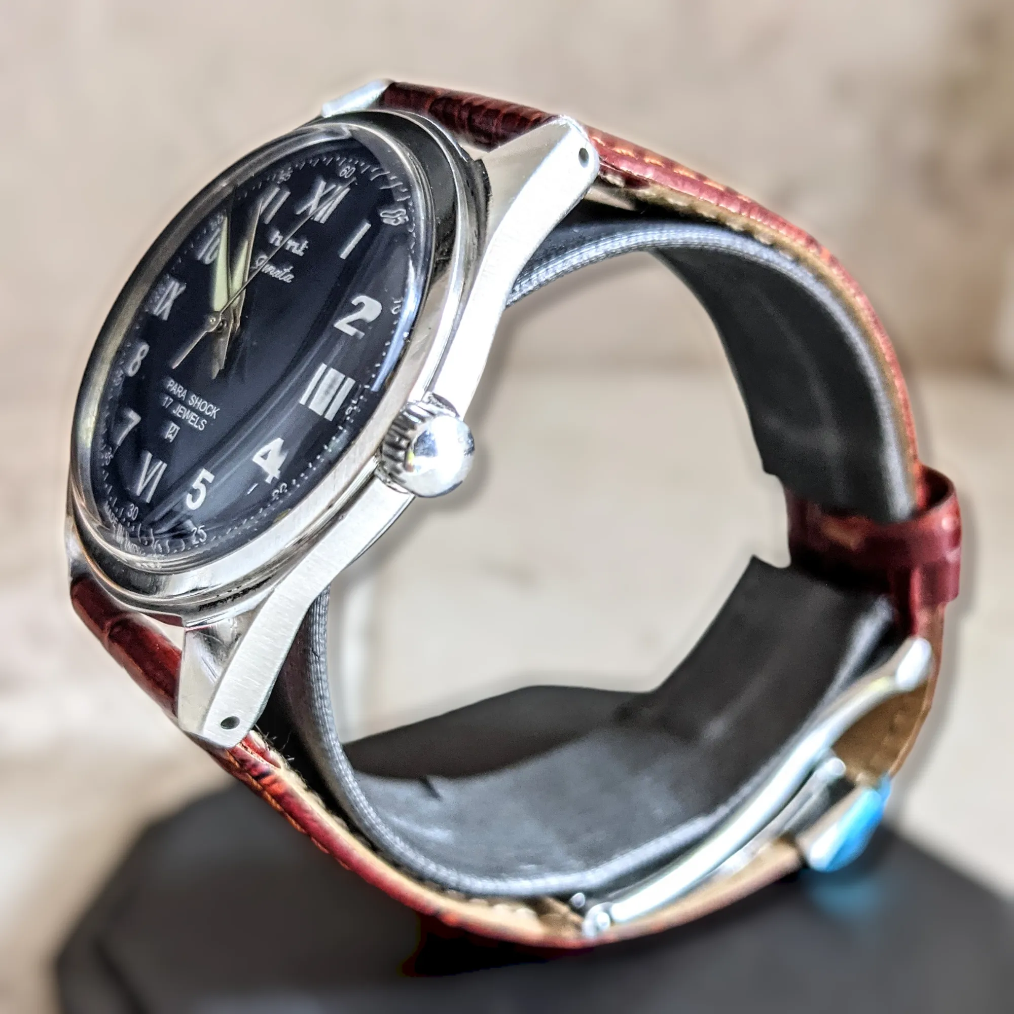 Janata Watch Roman & Arabic Numerals 17 Jewels Cal. 0231 Wristwatch