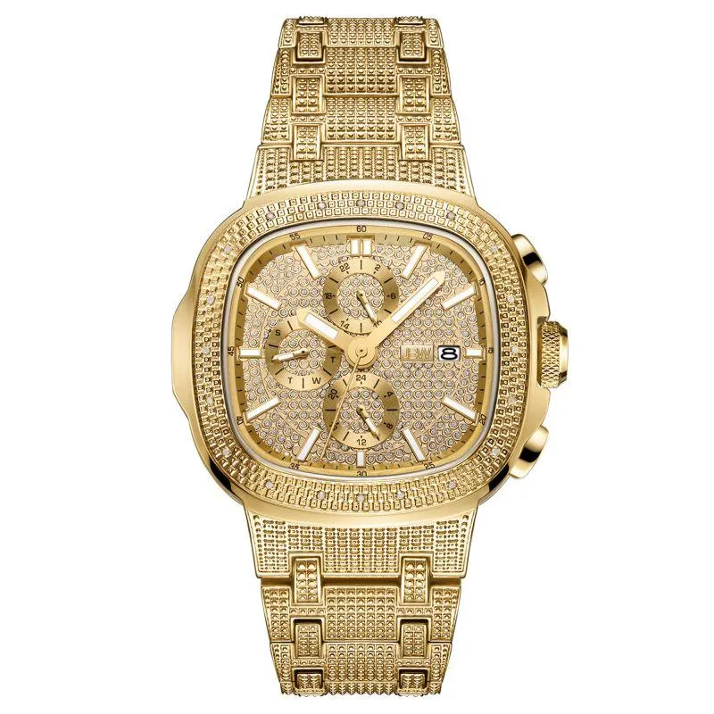 Jbw Heist Watch 0.20 Ctw Diamond - Stainless Steel - Men's Watch - Gold- J6380