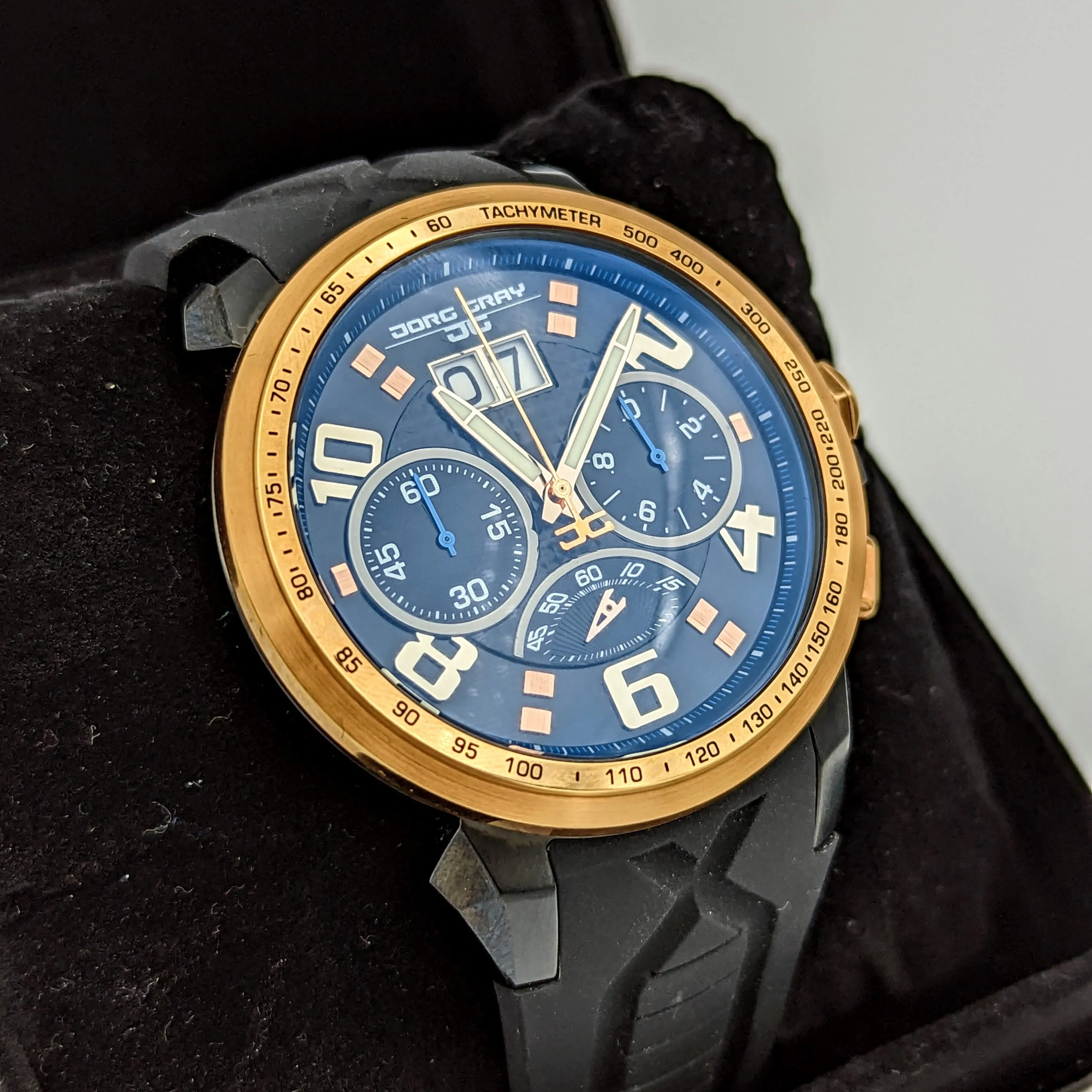 JORG GRAY Chronograph Watch JG5600 Series Two-Tone S.S. Case 47.5mm Wristwatch
