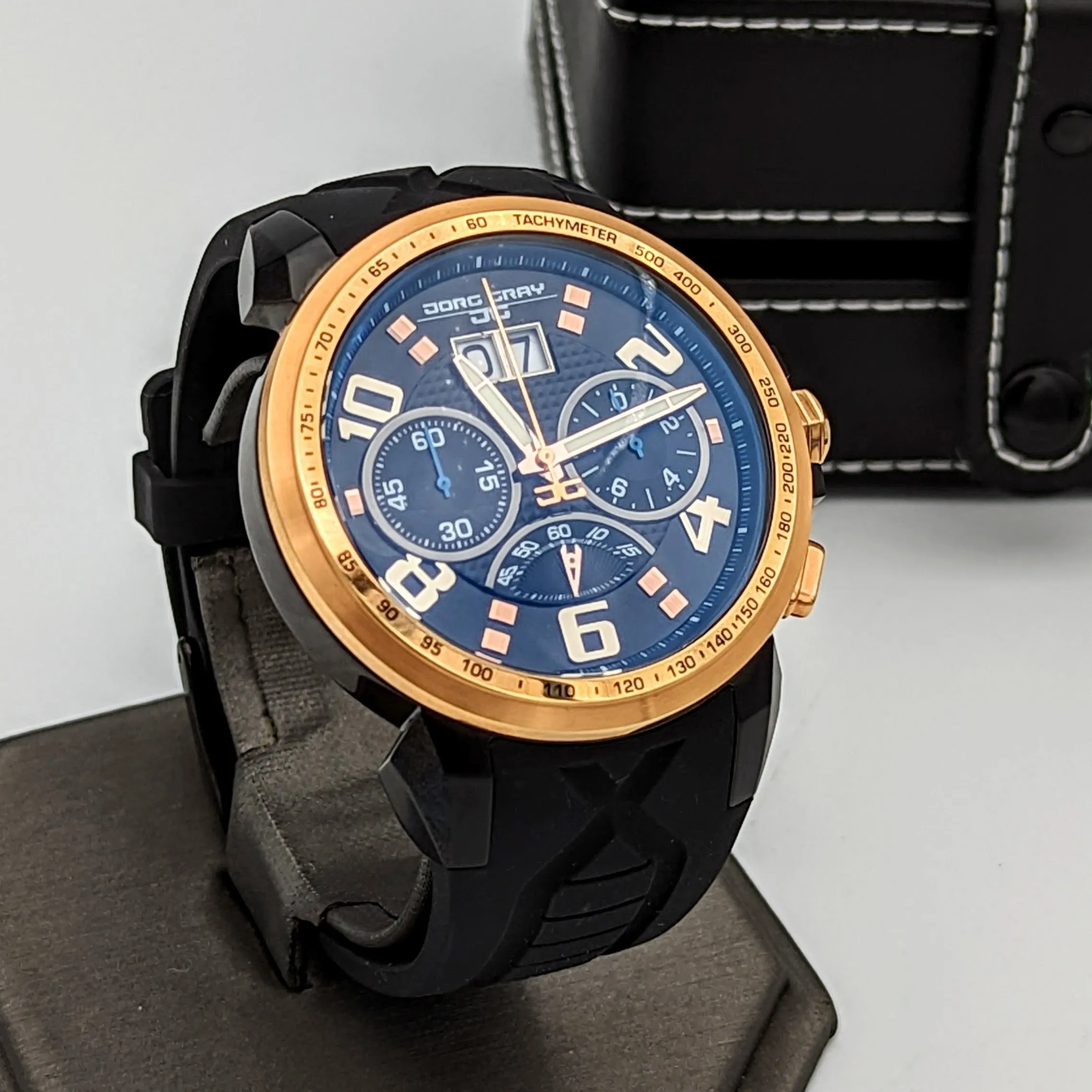 JORG GRAY Chronograph Watch JG5600 Series Two-Tone S.S. Case 47.5mm Wristwatch