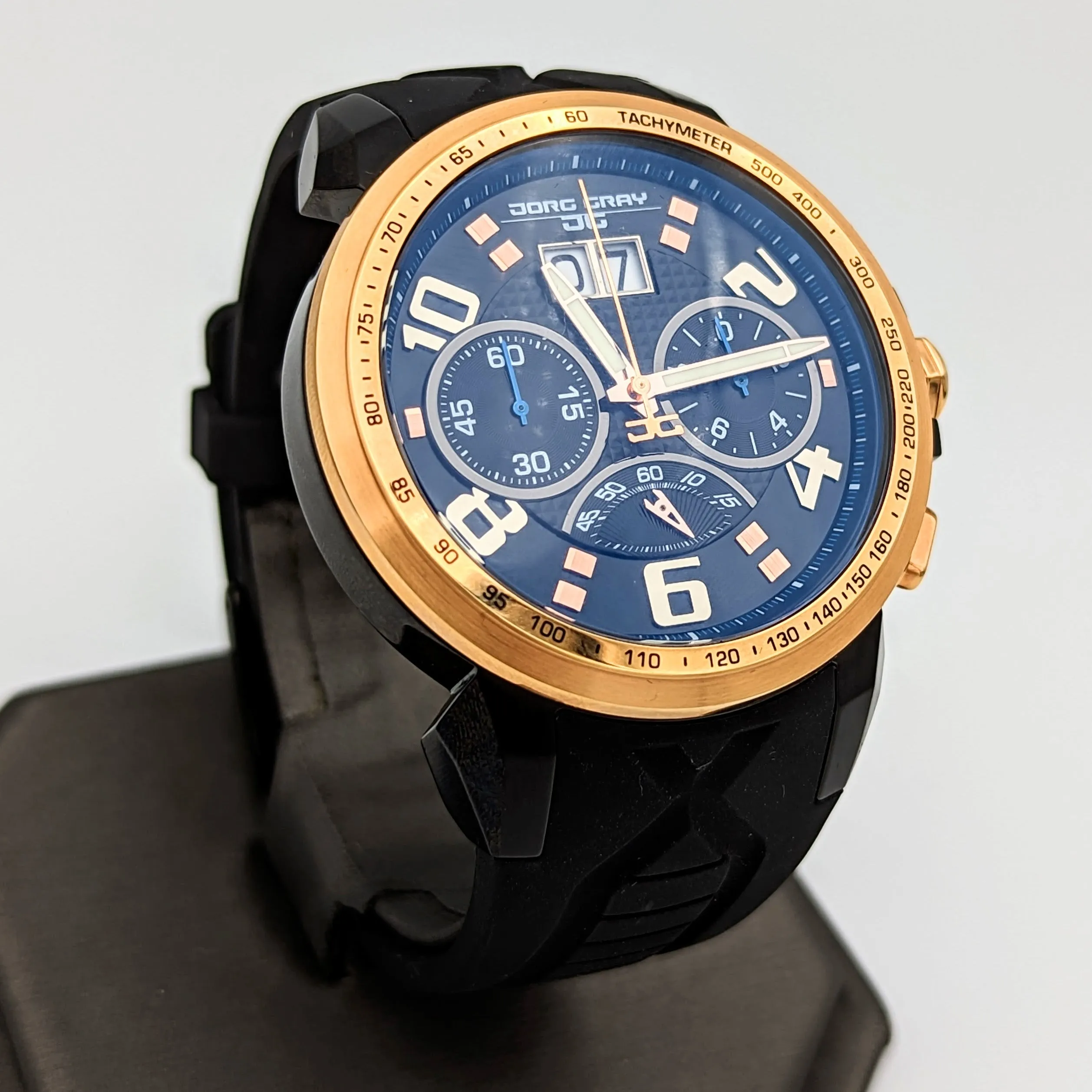 JORG GRAY Chronograph Watch JG5600 Series Two-Tone S.S. Case 47.5mm Wristwatch