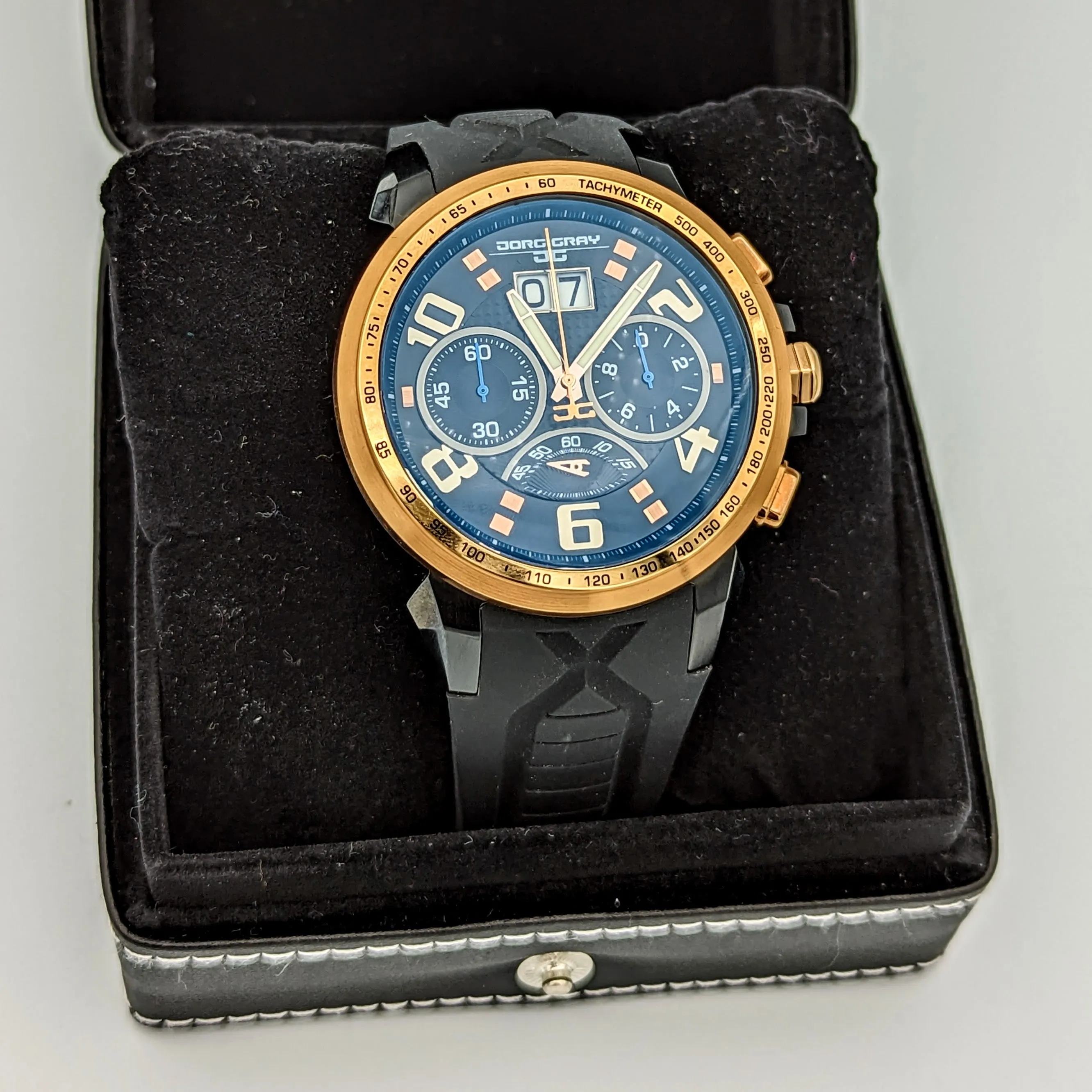 JORG GRAY Chronograph Watch JG5600 Series Two-Tone S.S. Case 47.5mm Wristwatch