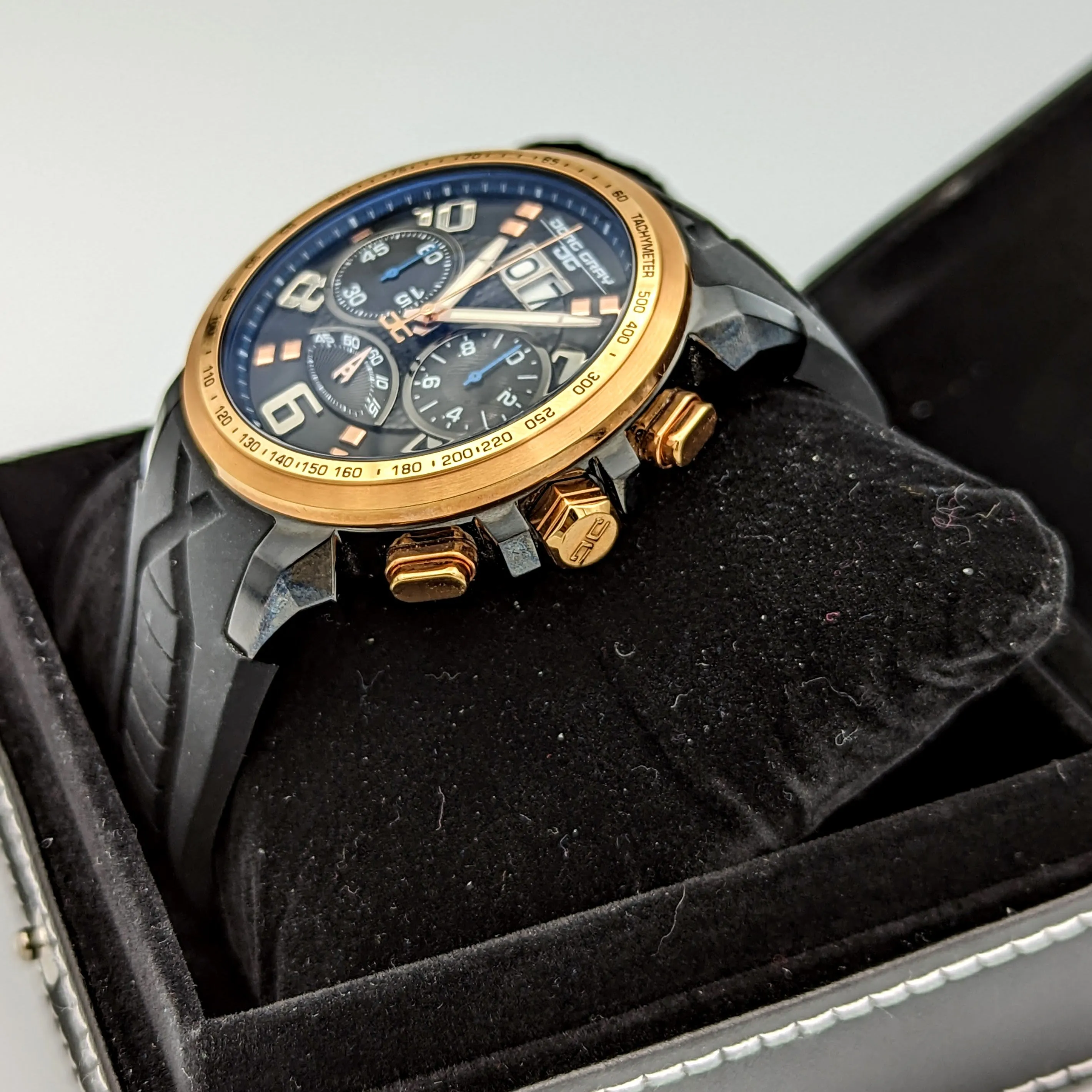 JORG GRAY Chronograph Watch JG5600 Series Two-Tone S.S. Case 47.5mm Wristwatch