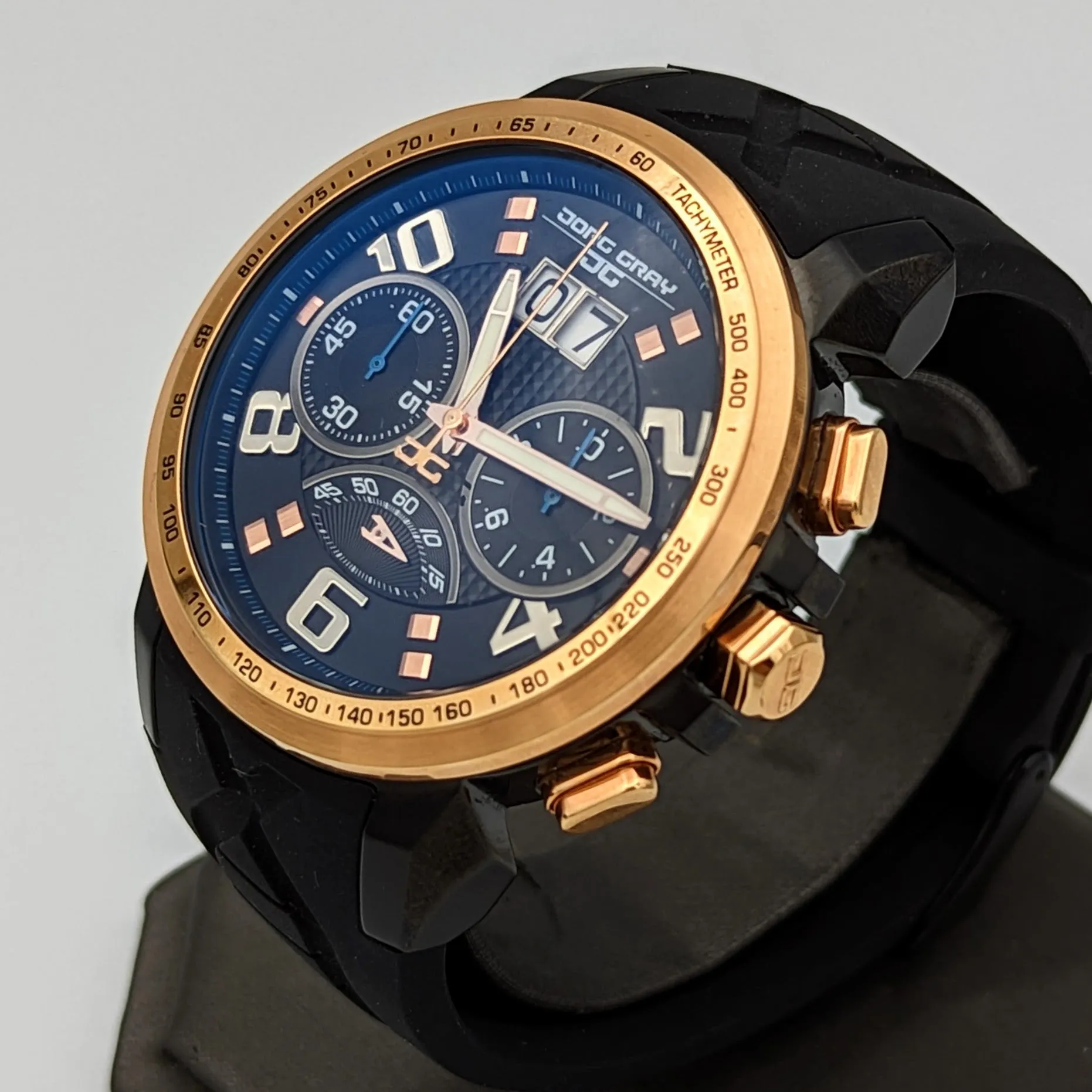 JORG GRAY Chronograph Watch JG5600 Series Two-Tone S.S. Case 47.5mm Wristwatch