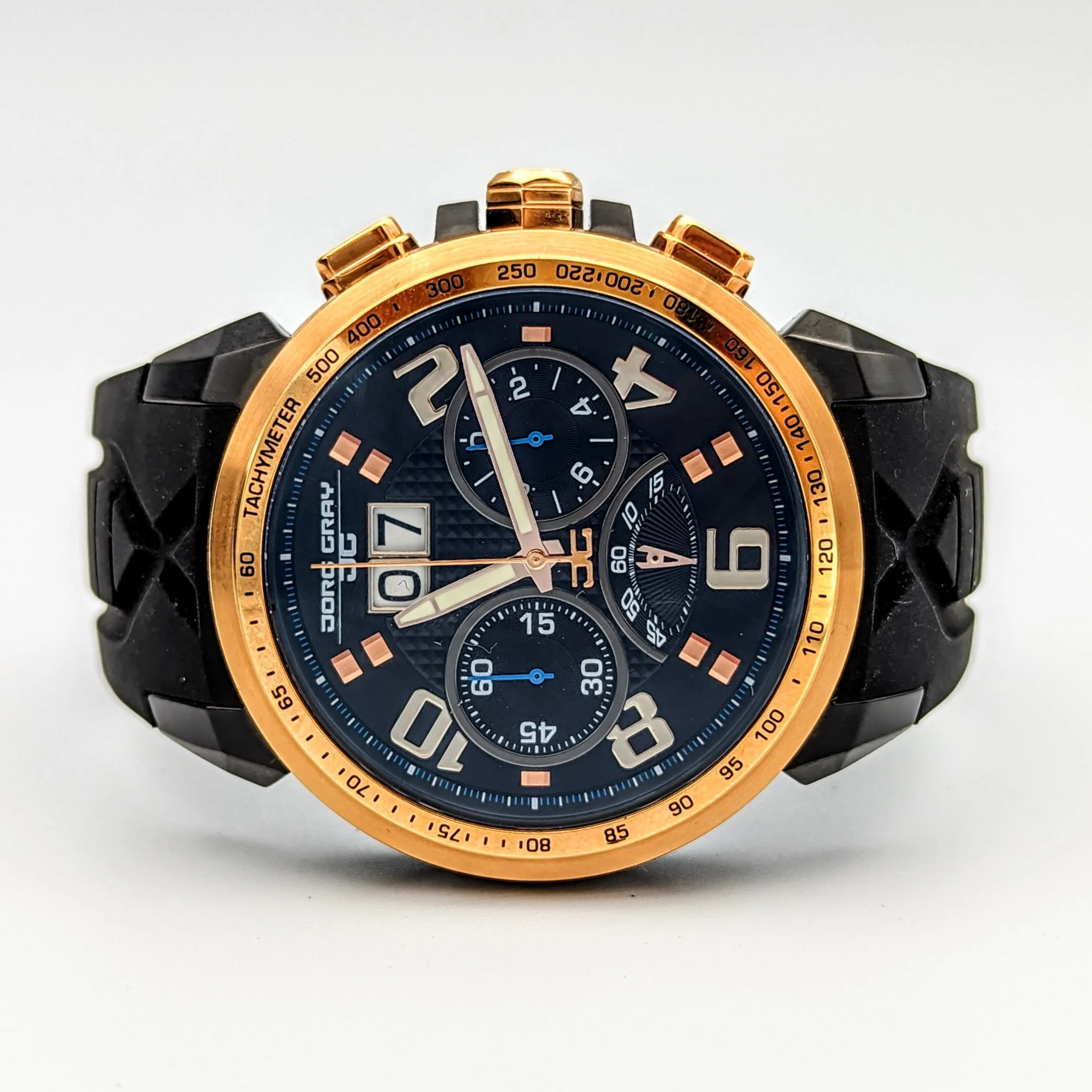 JORG GRAY Chronograph Watch JG5600 Series Two-Tone S.S. Case 47.5mm Wristwatch