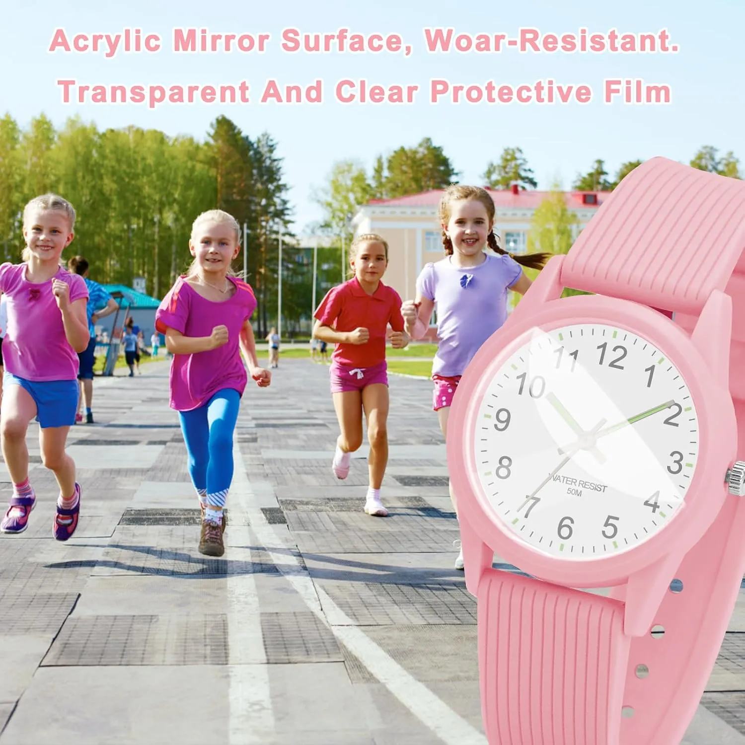 Kids Analog Watches for Girls Boys Watches with Soft Band Learning Time 50M Waterproof Children Watch Easy to Read for Ages 4-12 Kids Gift