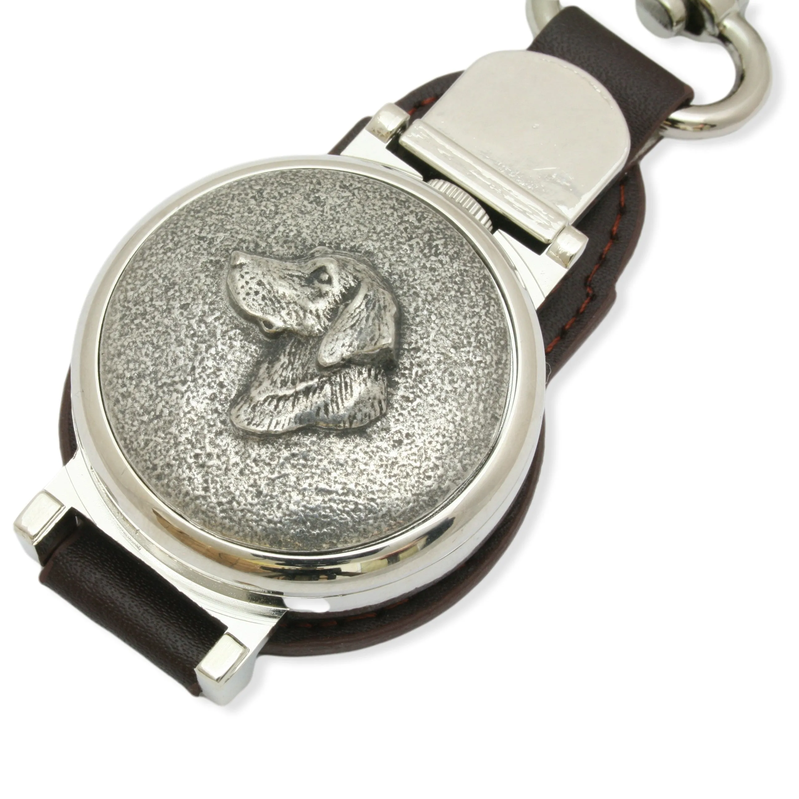 Labrador Brown Leather Fob Watch