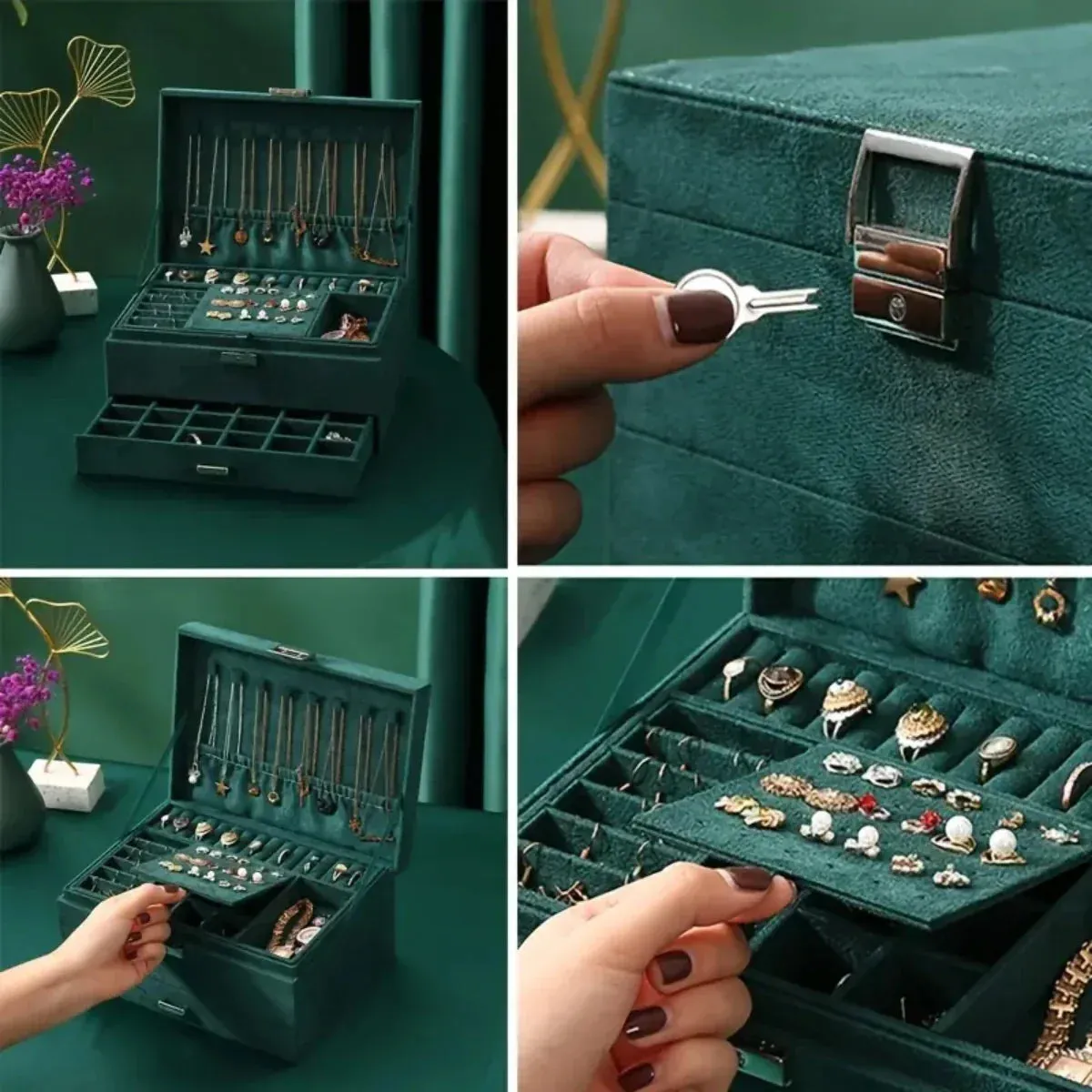 Large Velvet Jewellery Box