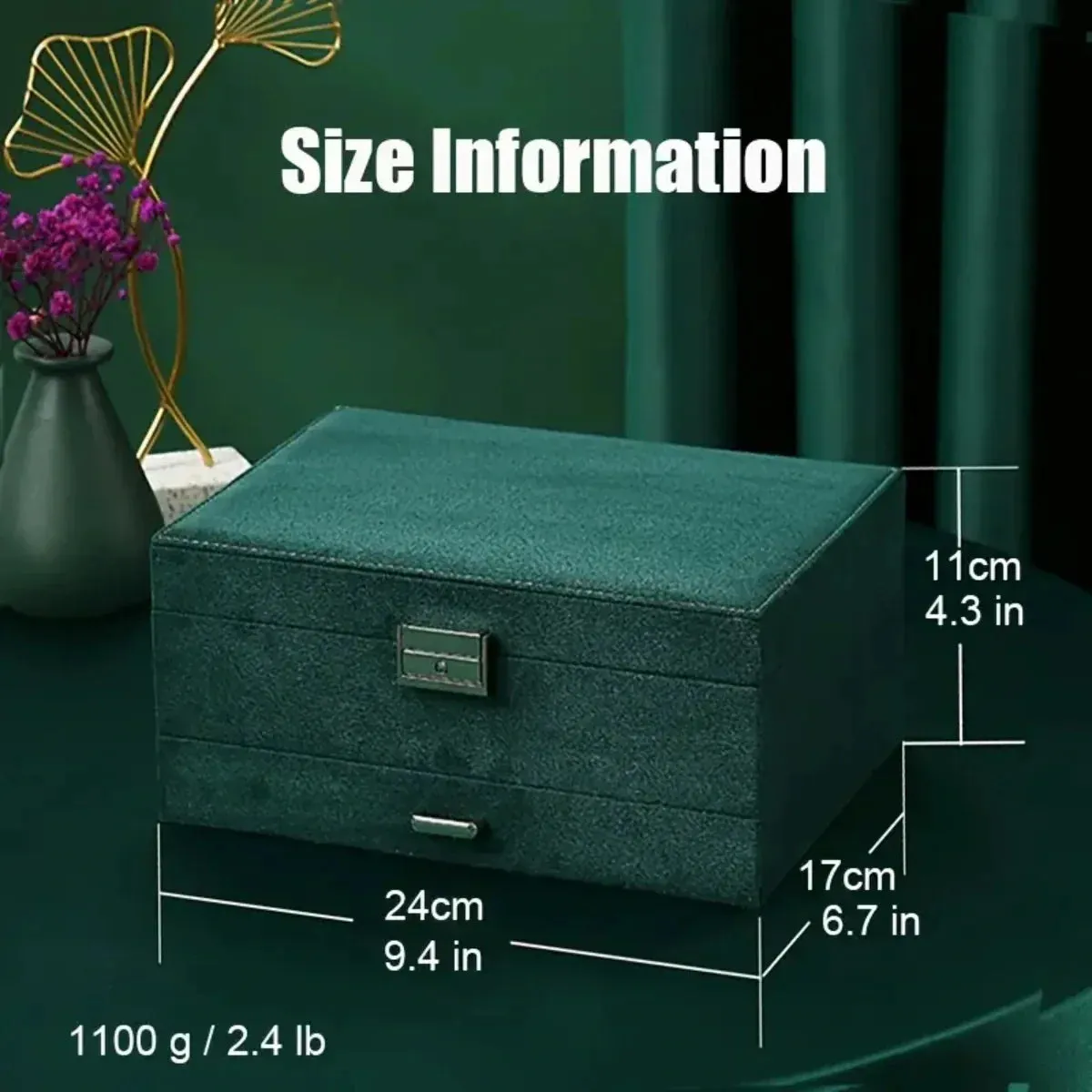 Large Velvet Jewellery Box
