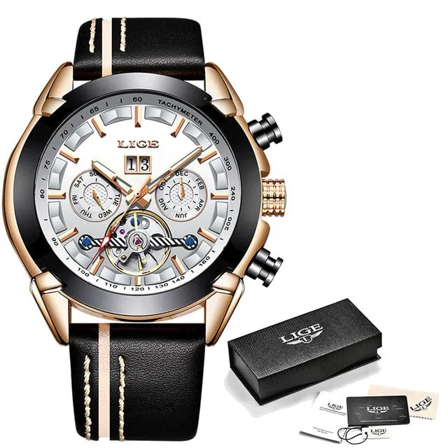 LIGE branded men's fashion watch