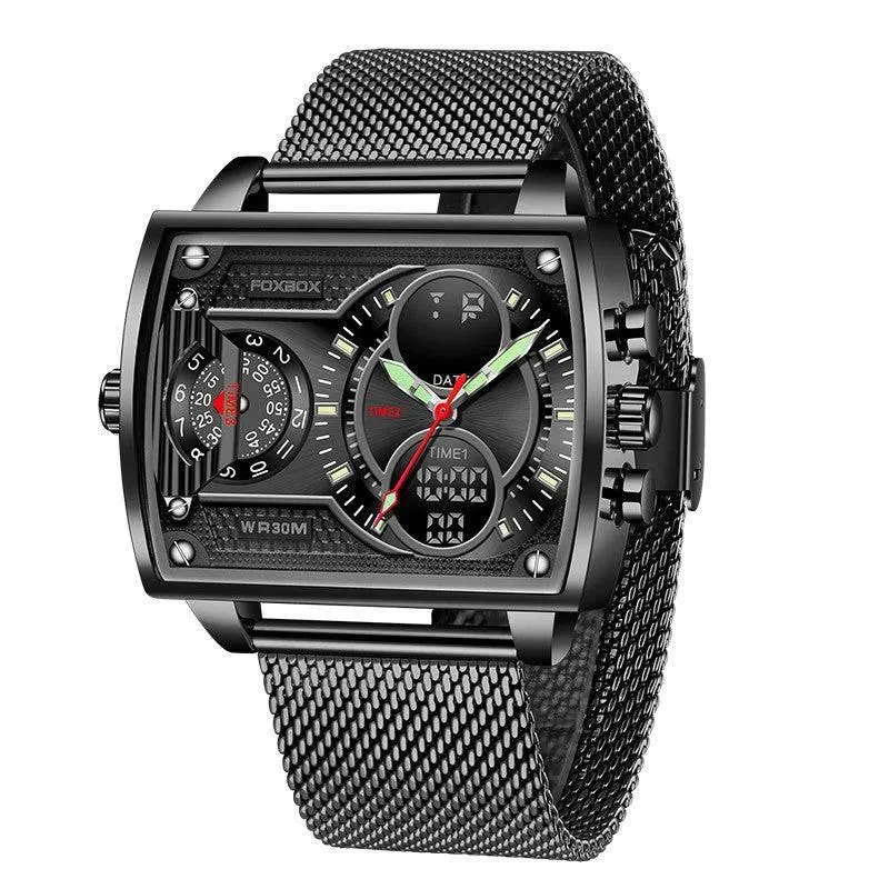LIGE Large Dial Men's Multi-functional Waterproof Quartz Watch For Men