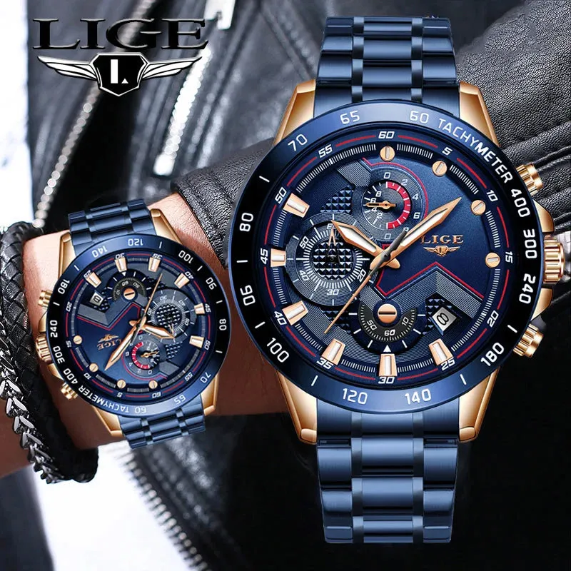 LIGE Men's Watches