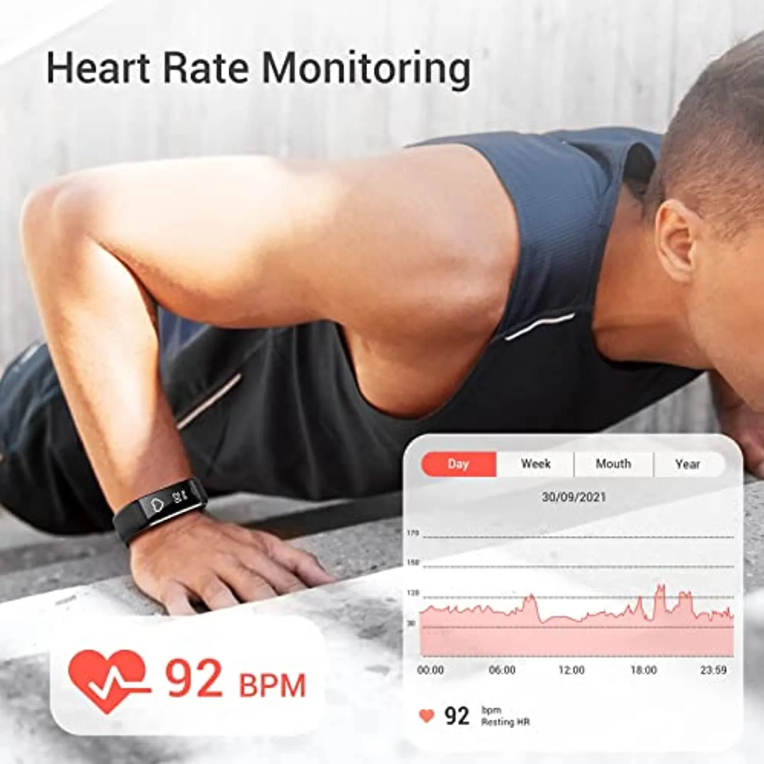 Livikey Fitness Tracker, IP67 Waterproof Fitness Watch with Heart Rate Sleep Monitor, Pedometer, Calorie Counter, 14 Sports Mode Activity Tracker for Women Men