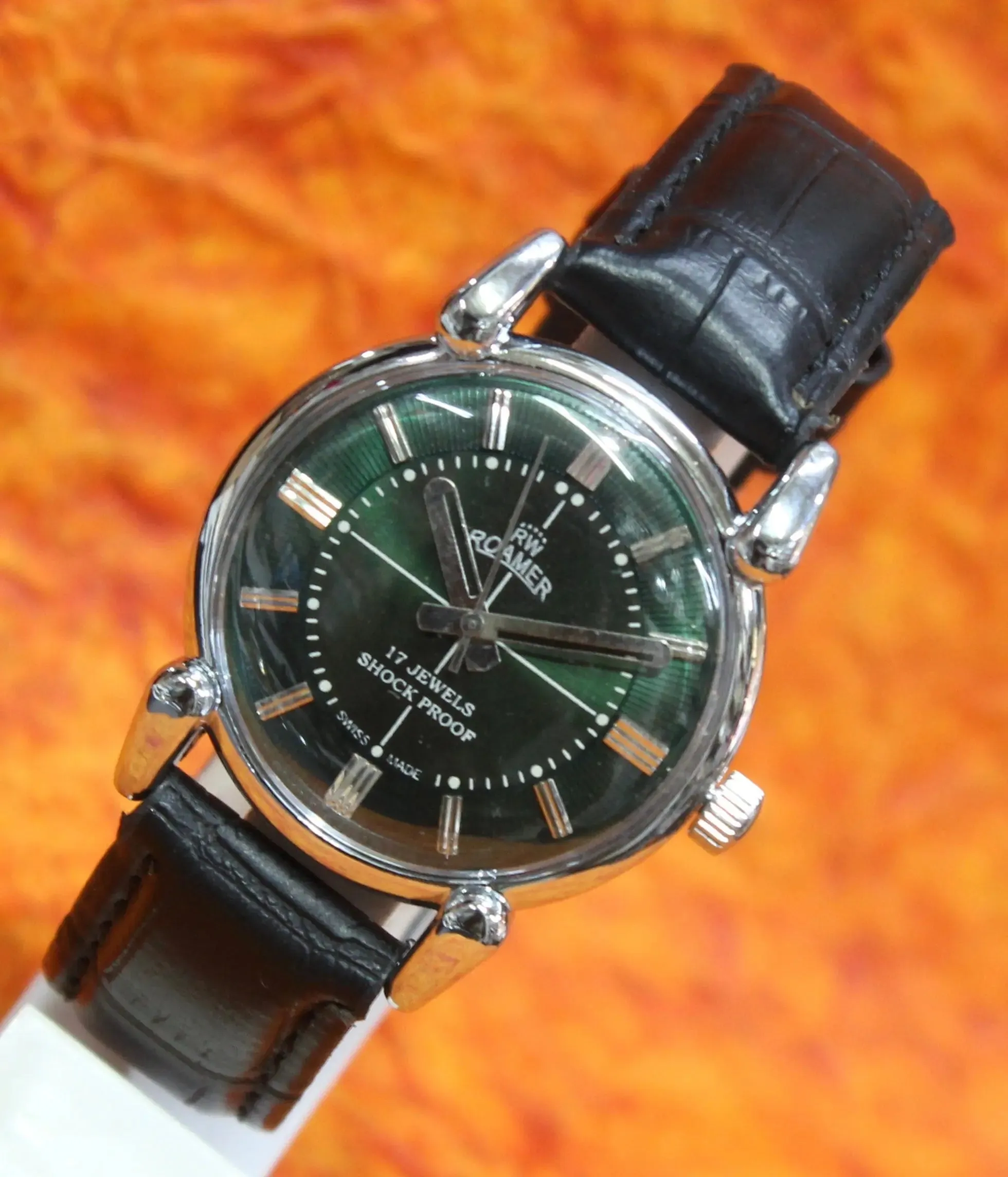 Mechanical Hand Winding Watch Roamer 17 Jewels FHF ST96 Swiss Made Vintage