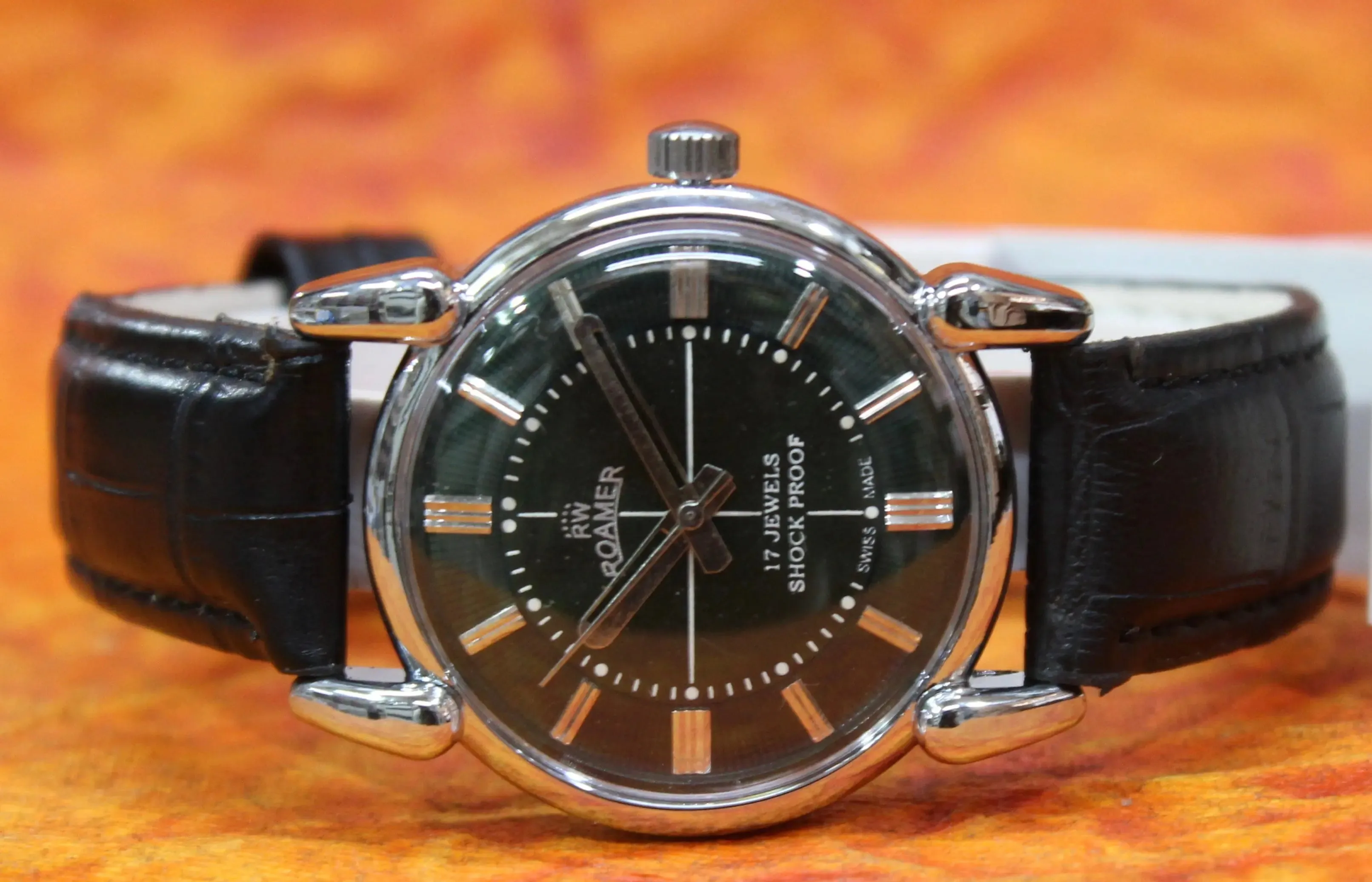 Mechanical Hand Winding Watch Roamer 17 Jewels FHF ST96 Swiss Made Vintage