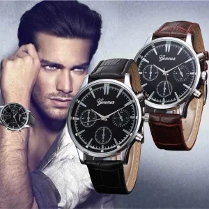men's watches of the famous luxury brand Leather Band Geneva Quartz Wrist Watch orologi uomo quarzo